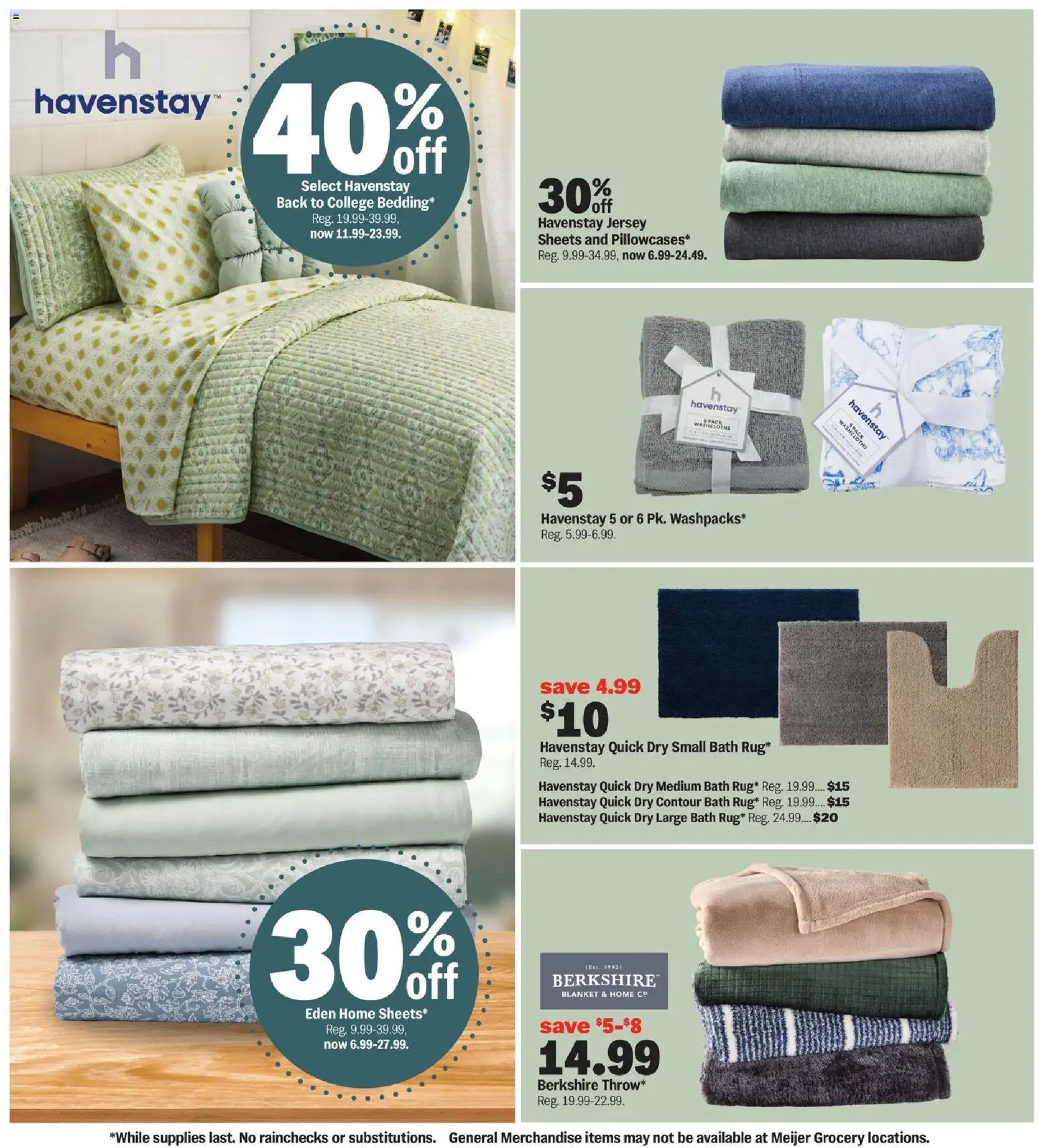 Meijer College Vibes Real Low Prices - valid from 08/12/2026 | Page: 5 | Products: Blanket, Bath