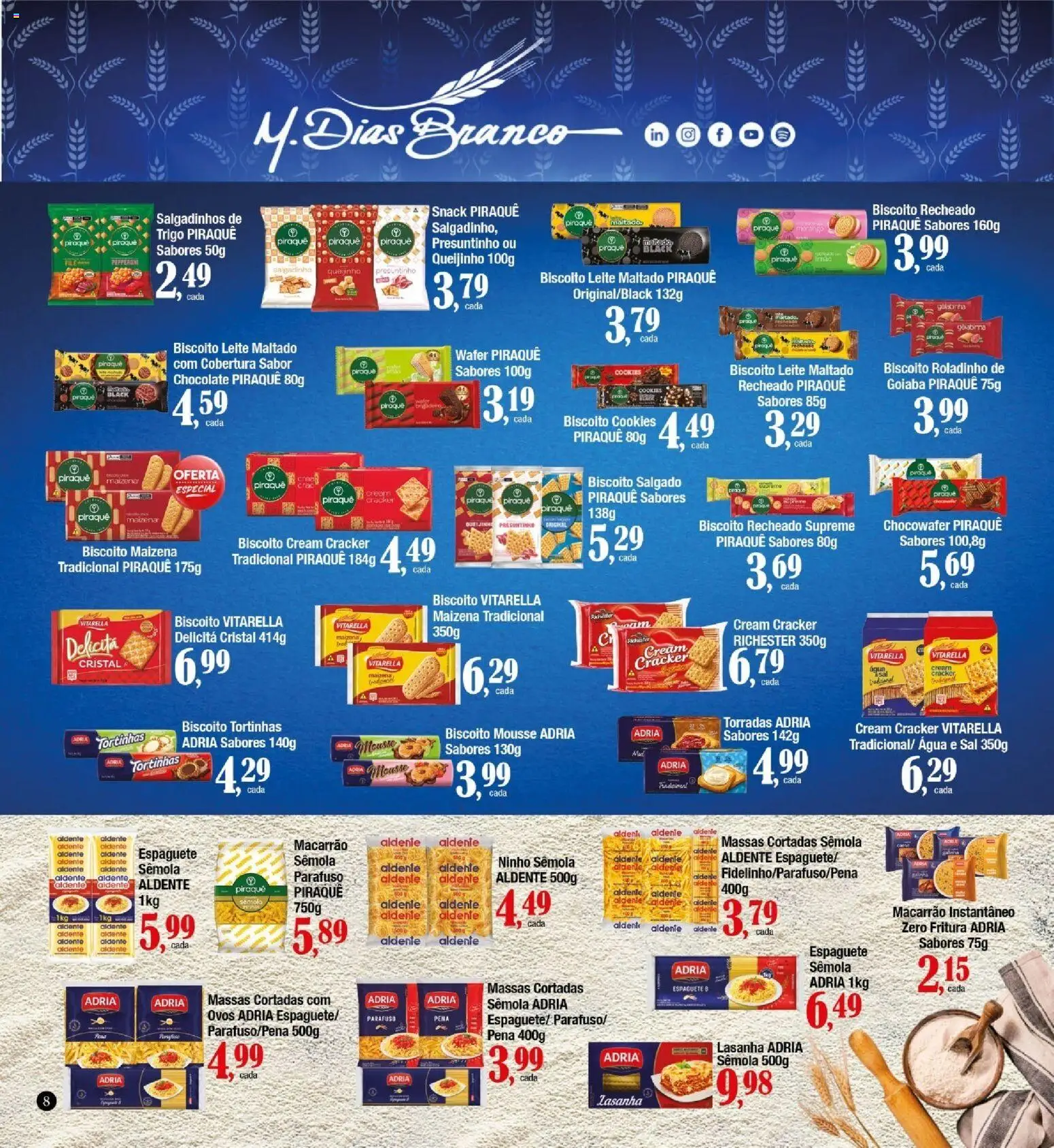 Supermercados Unidos Folheto - válido de 16.05.2026 | Página: 8 | Produtos: Mousse, Leite, Macarrão instantâneo, Cream cracker