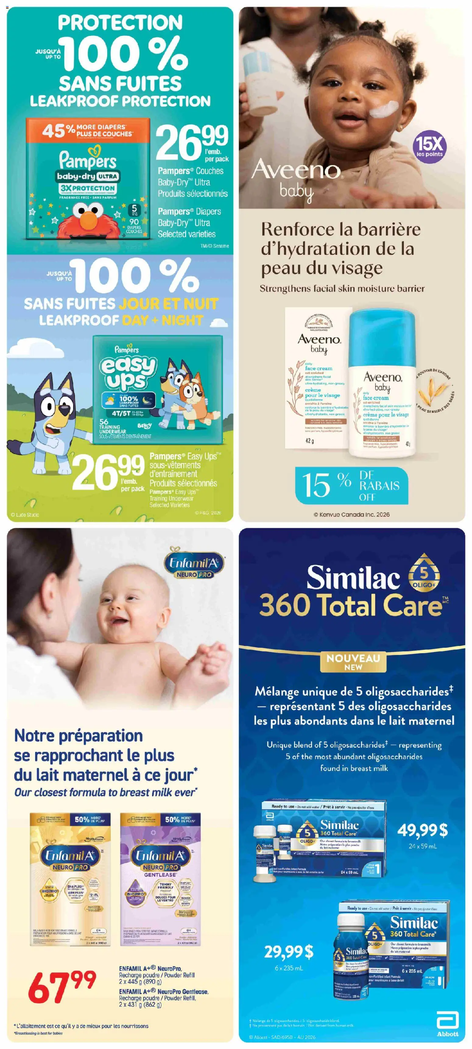 Jean Coutu flyer valid from Oct 1, 2026 | Page: 9 | Products: Cream, Fragrance, Diapers, Milk