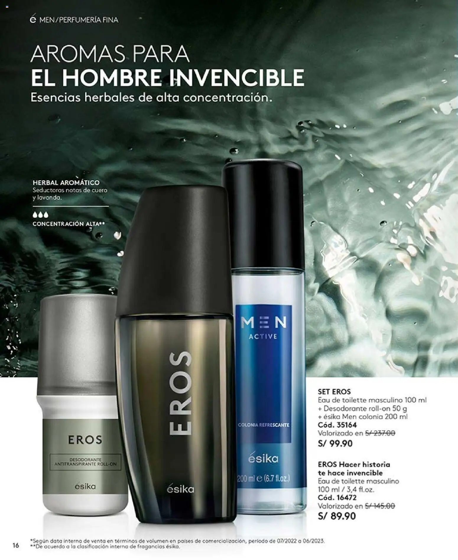 Catálogo Ésika válido desde 20/06/2026 | Página: 16 | Productos: Desodorante, Antitranspirante, Té, EAU de Toilette