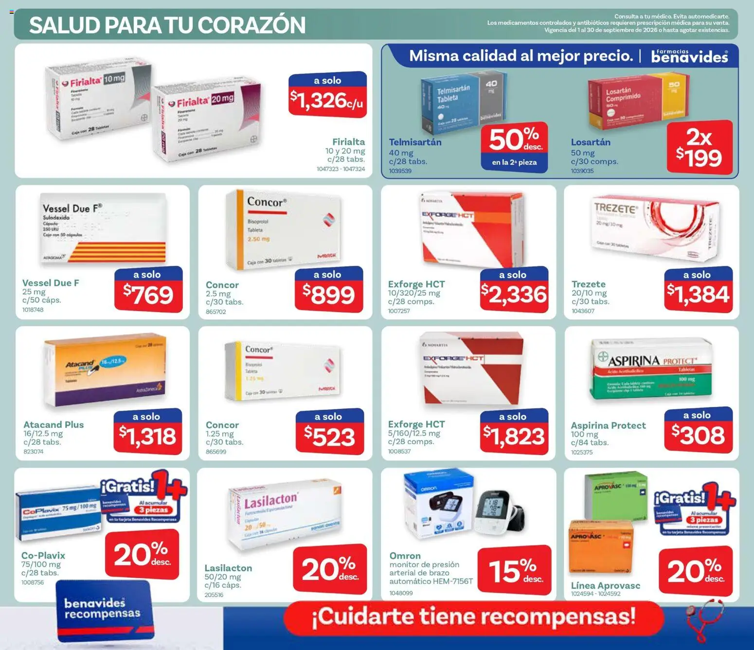 Nuevas ofertas de Farmacia Benavides válidas en toda la República Mexicana desde el 01/09/2026. ¡Encuentra las mejores ofertas en Farmacia Benavides catálogo! | Página: 10 | Productos: Monitor, Caja, Tableta