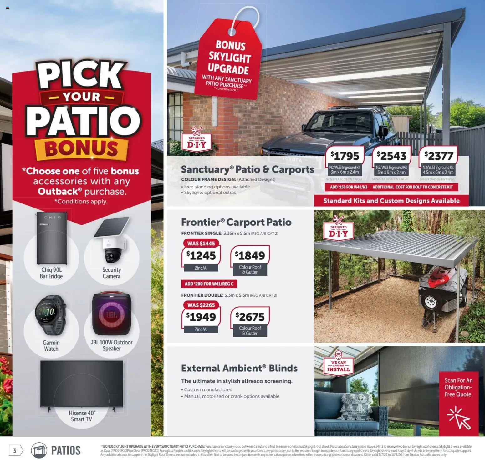 Stratco catalogue - valid from 03/07/2026 | Page: 3 | Products: Kits, Watch, Speaker, Smart tv