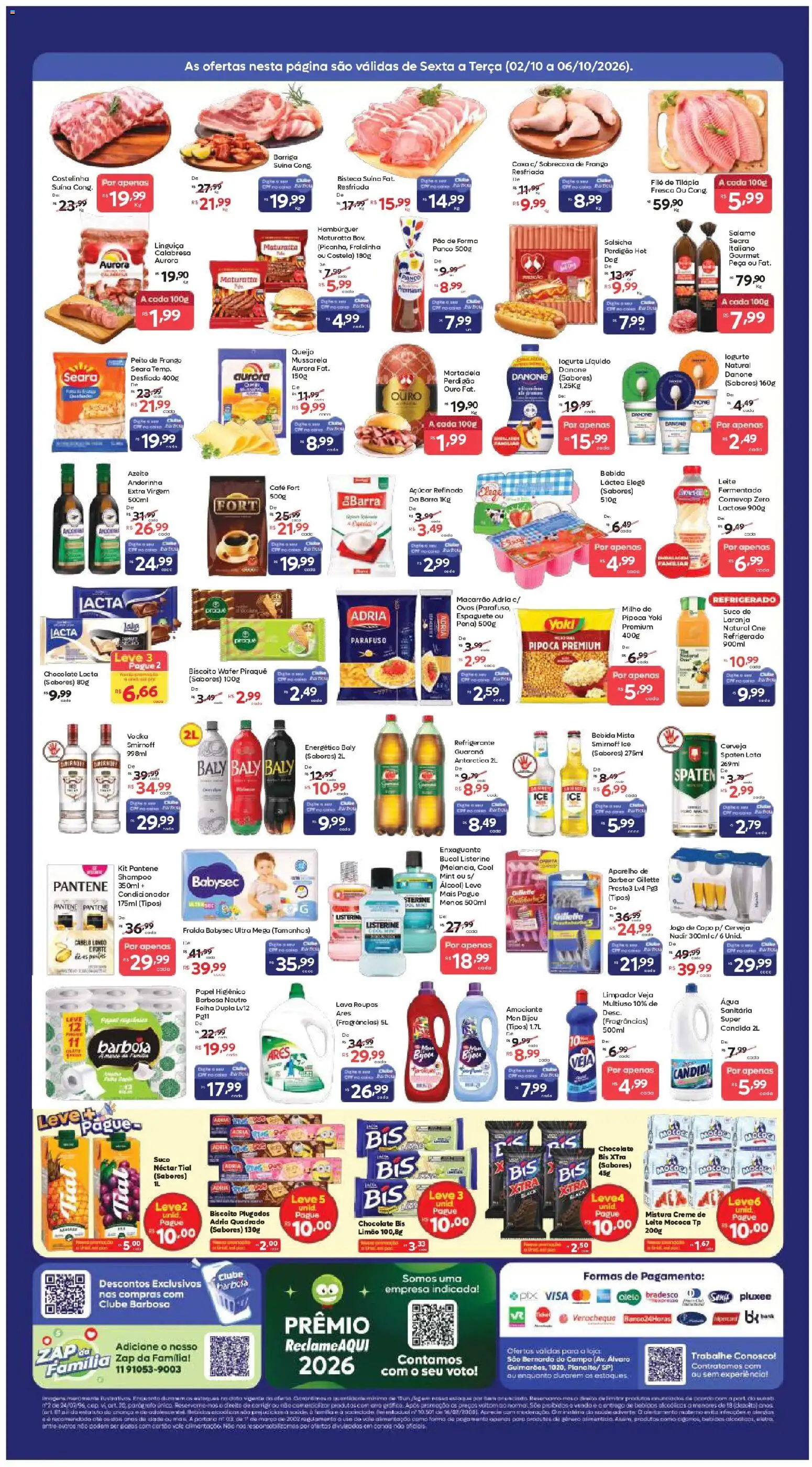 Barbosa Supermercados Sexta-feira 2 Outubro