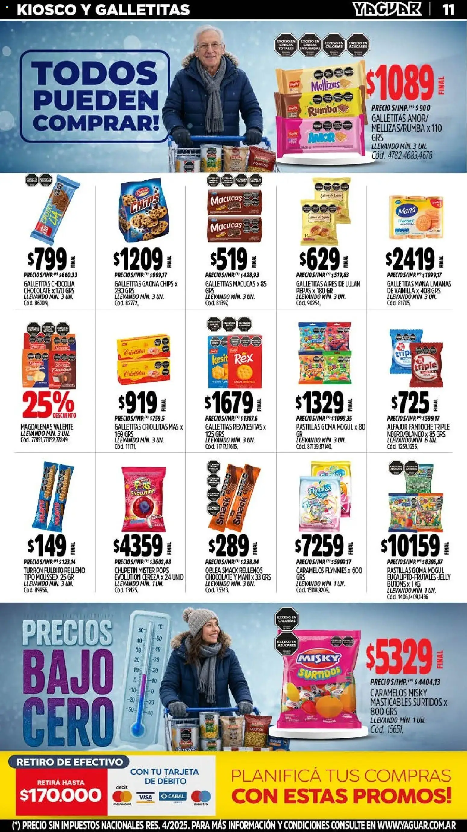Yaguar - Oferta semanal Buenos Aires │ válido desde el 27/07/2026 | Página: 12 | Productos: Galletitas, Mani, Alfajor, Turrón