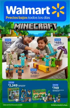 Vista previa de Walmart folleto Minecraft, nuevo folleto de la tienda, válido en México a partir del 01/10/2026