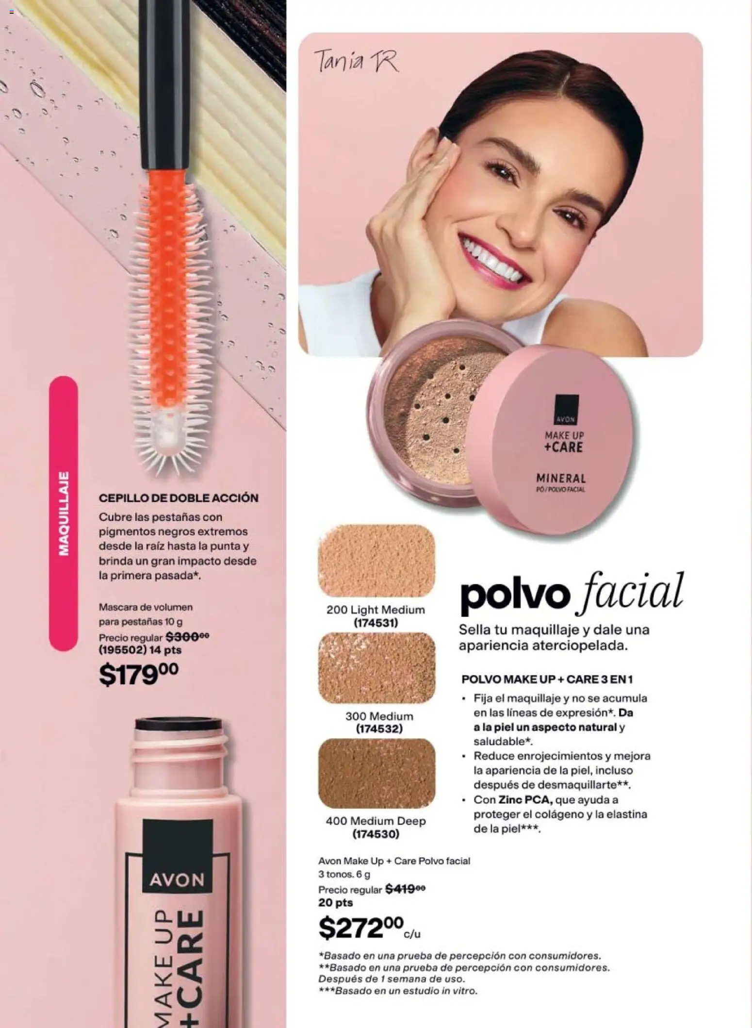 Nuevas ofertas de AVON válidas en toda la República Mexicana desde el 21/08/2026. ¡Encuentra las mejores ofertas en AVON campaña 13 2026! | Página: 44 | Productos: Cepillo, Máscara, Maquillaje, Polvo