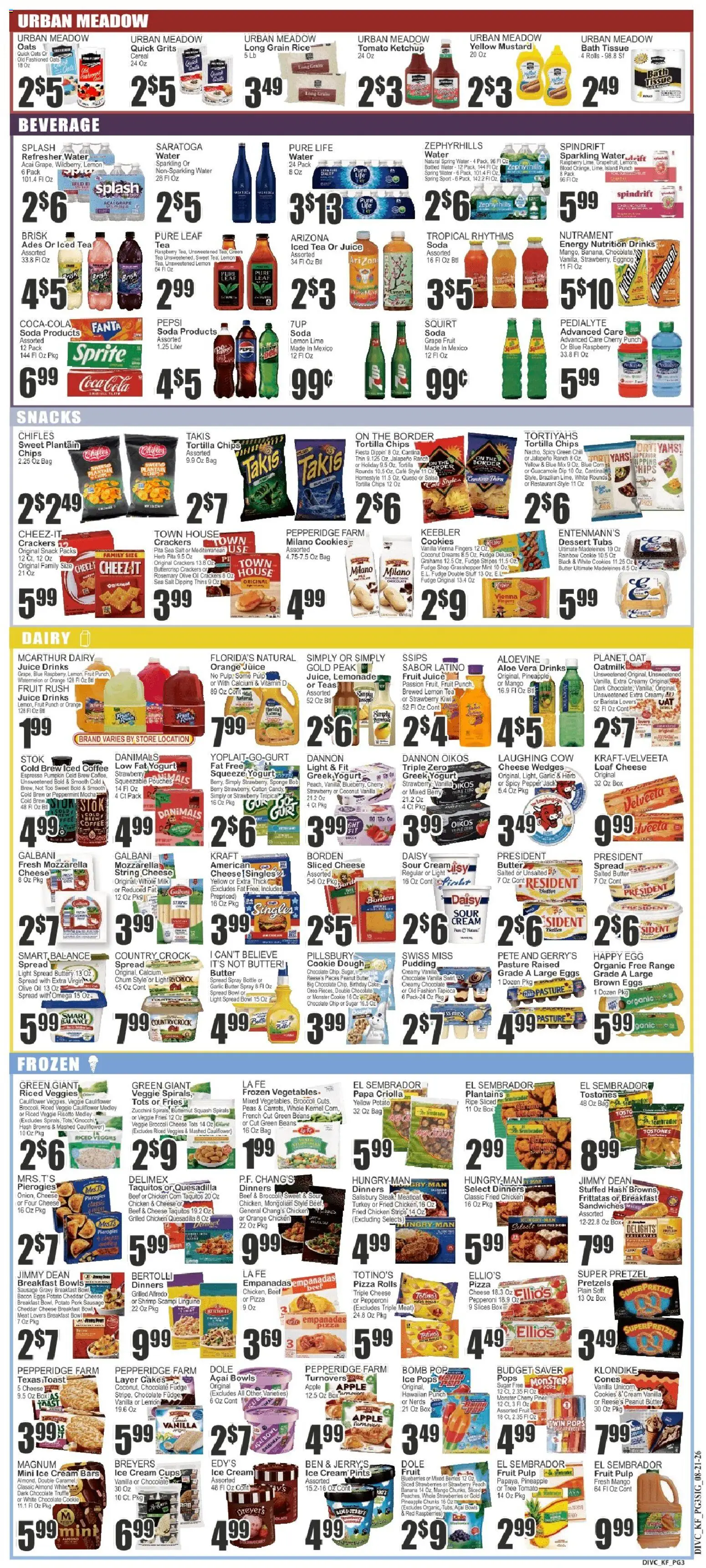 Key Food Weekly Ad - valid from 10/21/2026 | Page: 3 | Products: Orange juice, Butternut squash, Pork, Dessert