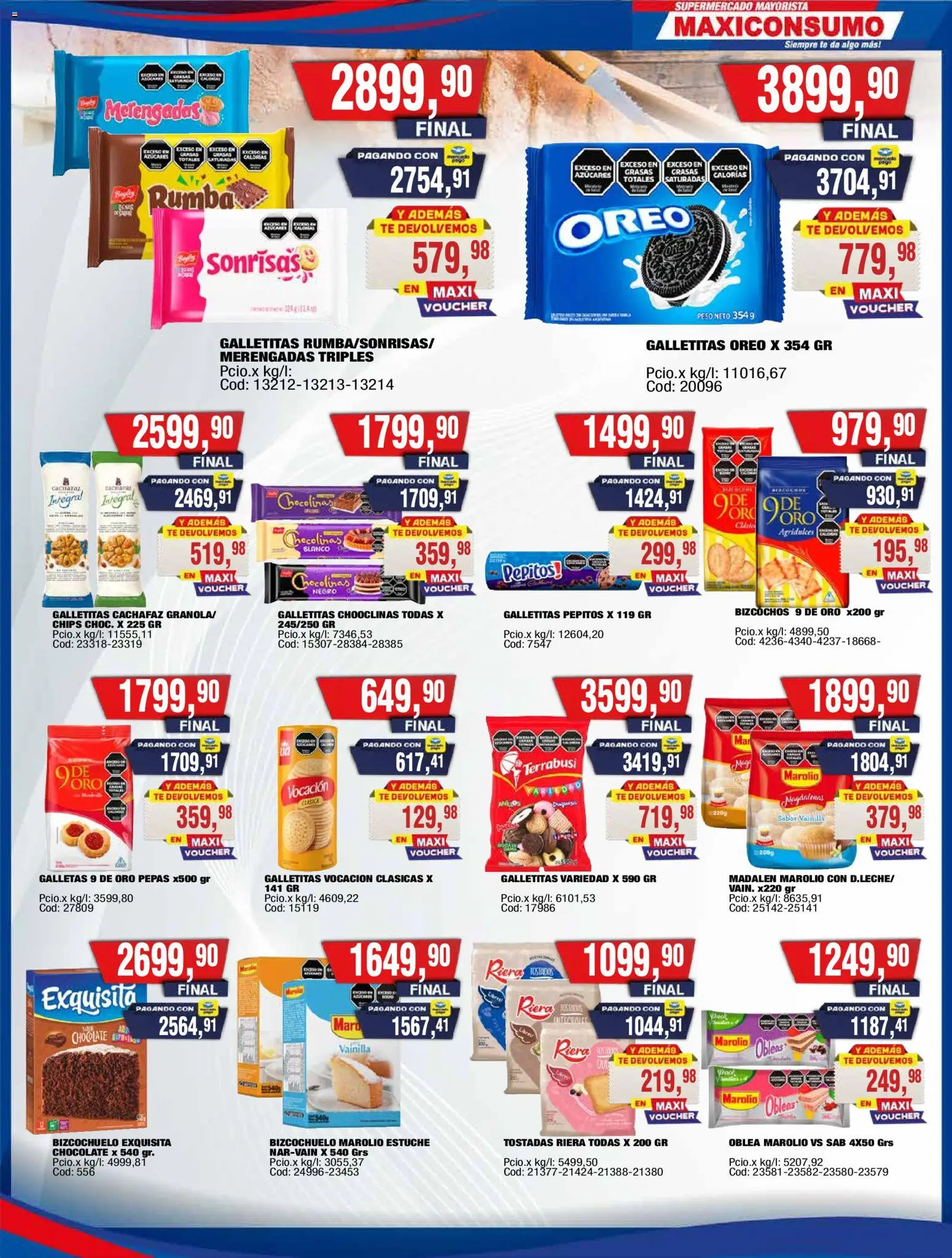 Maxiconsumo ofertas │ válido desde el 18.05.2026 | Página: 7 | Productos: Peso, Galletitas, Estuche, Chocolate