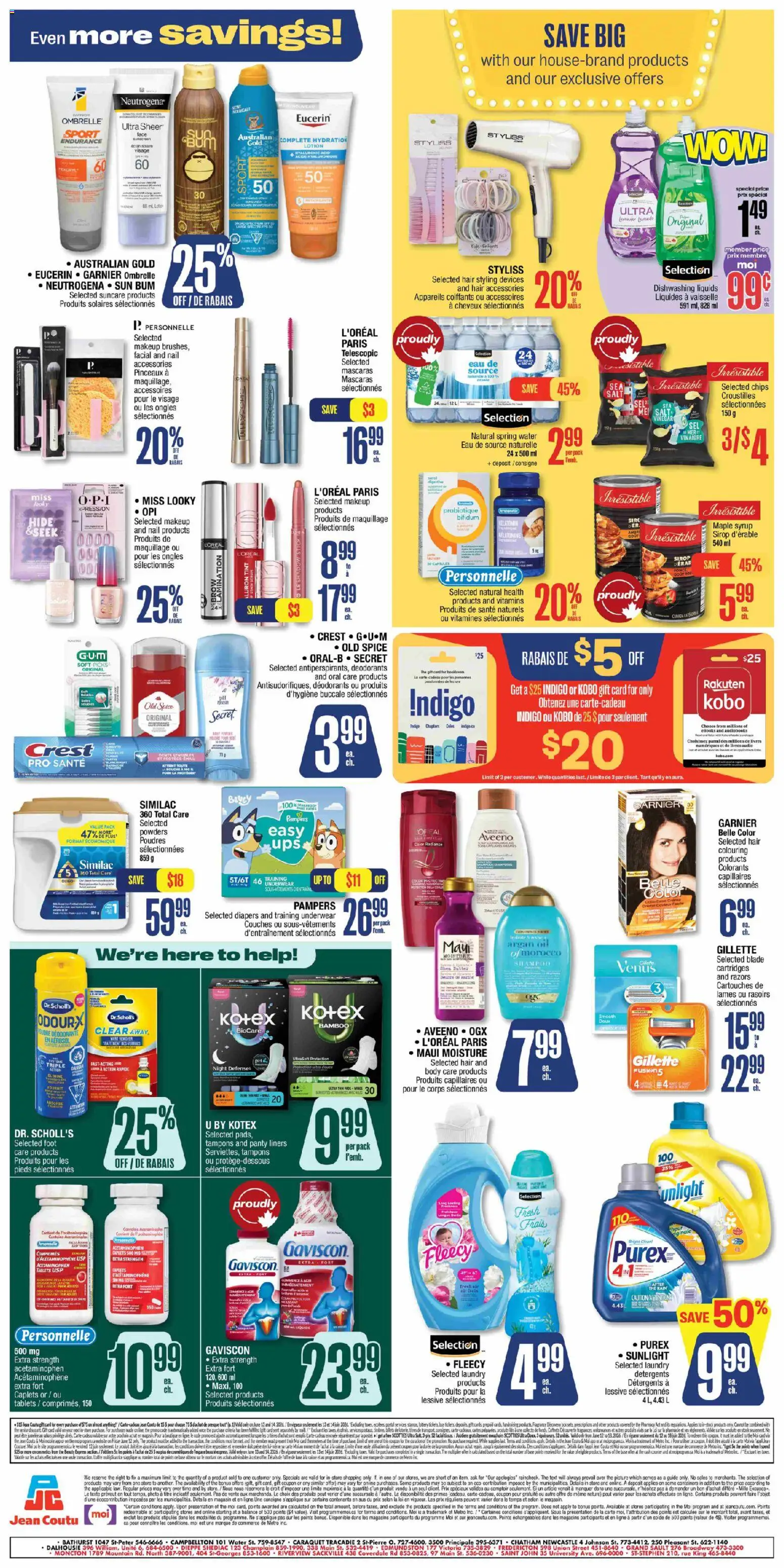 Jean Coutu flyer valid from 11.06.2026 | Page: 2 | Products: Chips, Fragrance, Shampoo, Underwear