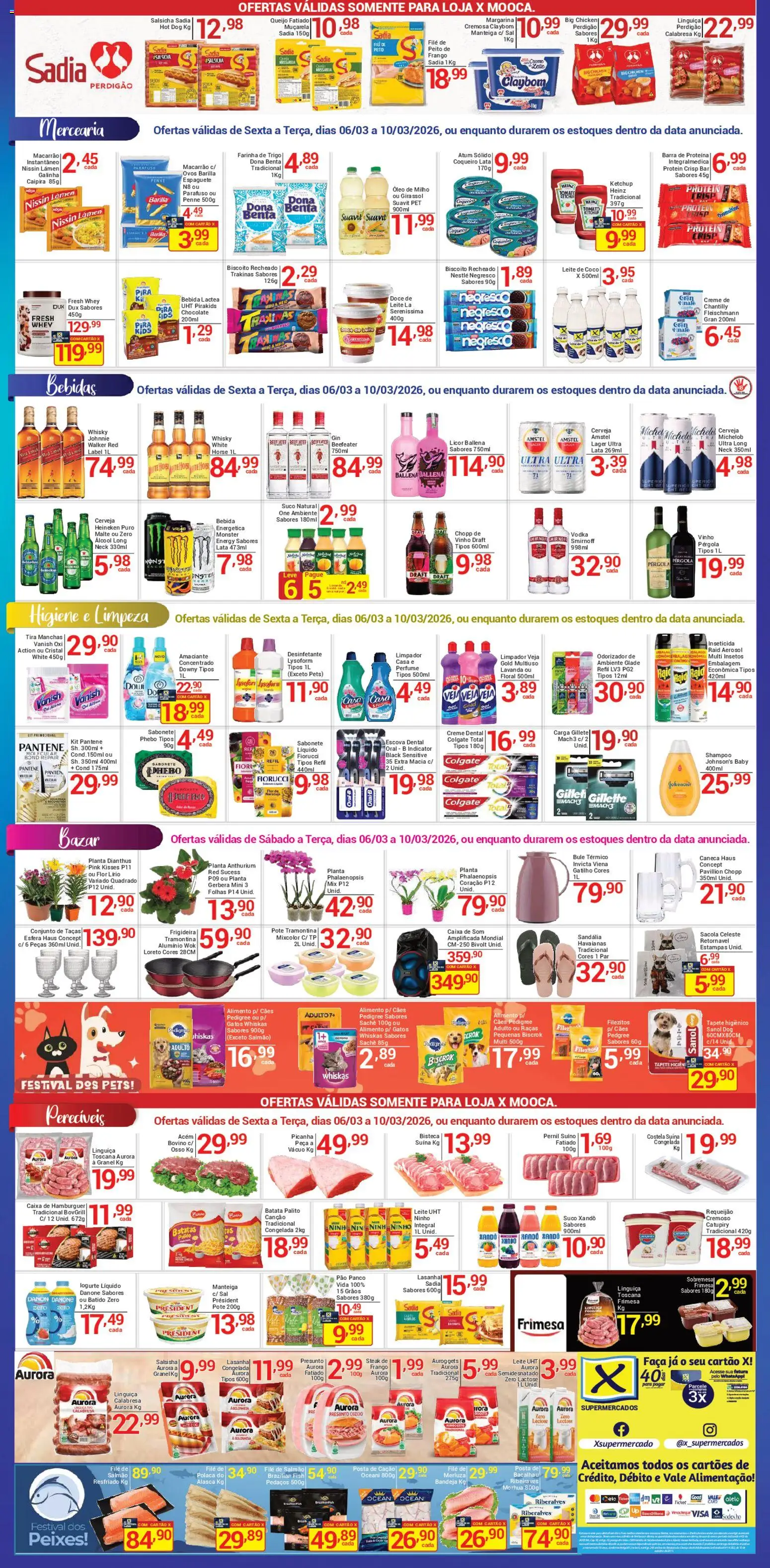 X Supermercados Folheto - válido de 06.03.2026 | Página: 2 | Produtos: Shampoo, Biscoito, Picanha, Presunto
