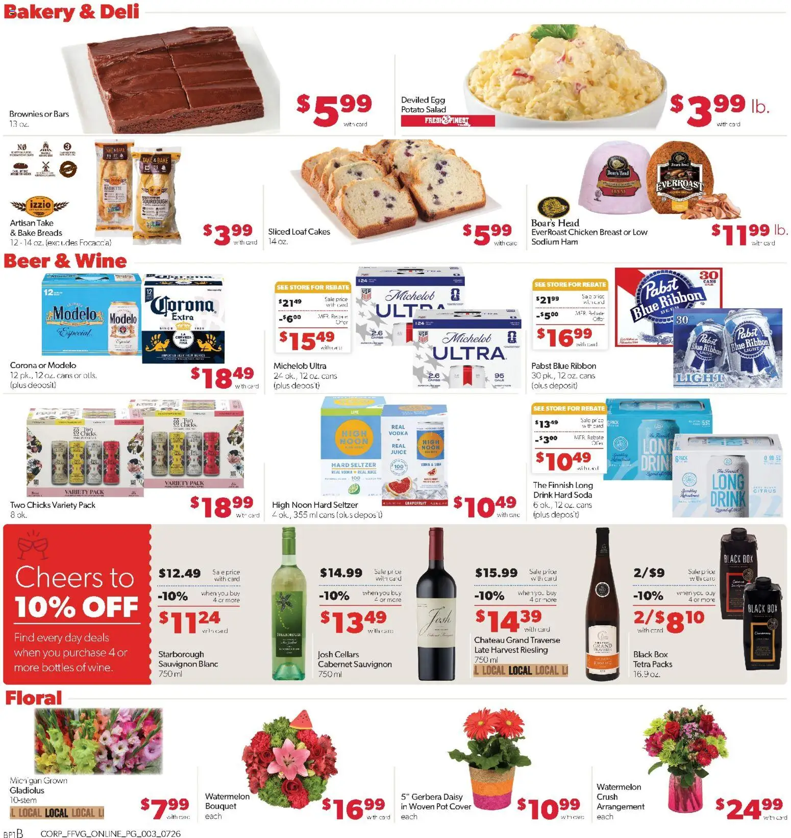 Family Fare Weekly Ad - valid from 07/26/2026 | Page: 7 | Products: Juice, Beer, Vodka, Salad