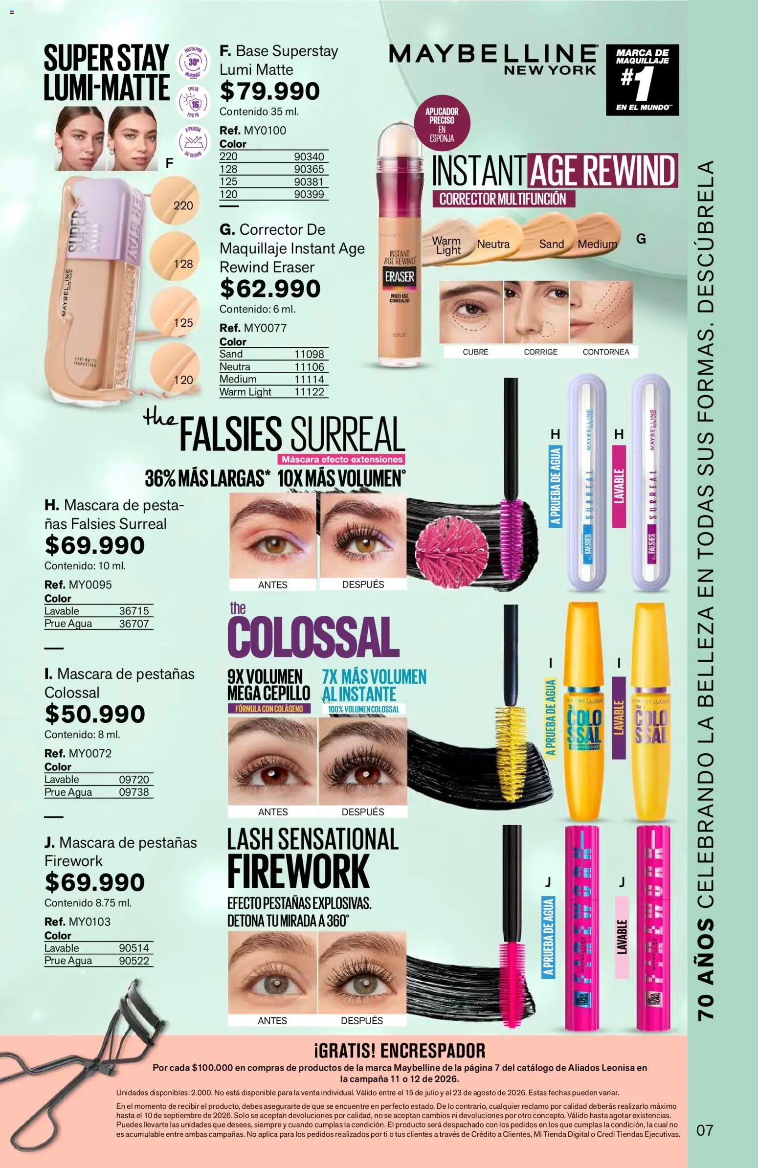 Leonisa revista - valida desde el 15/07/2026 | Página: 7 | Productos: Maquillaje, Cepillo, Máscara, Corrector