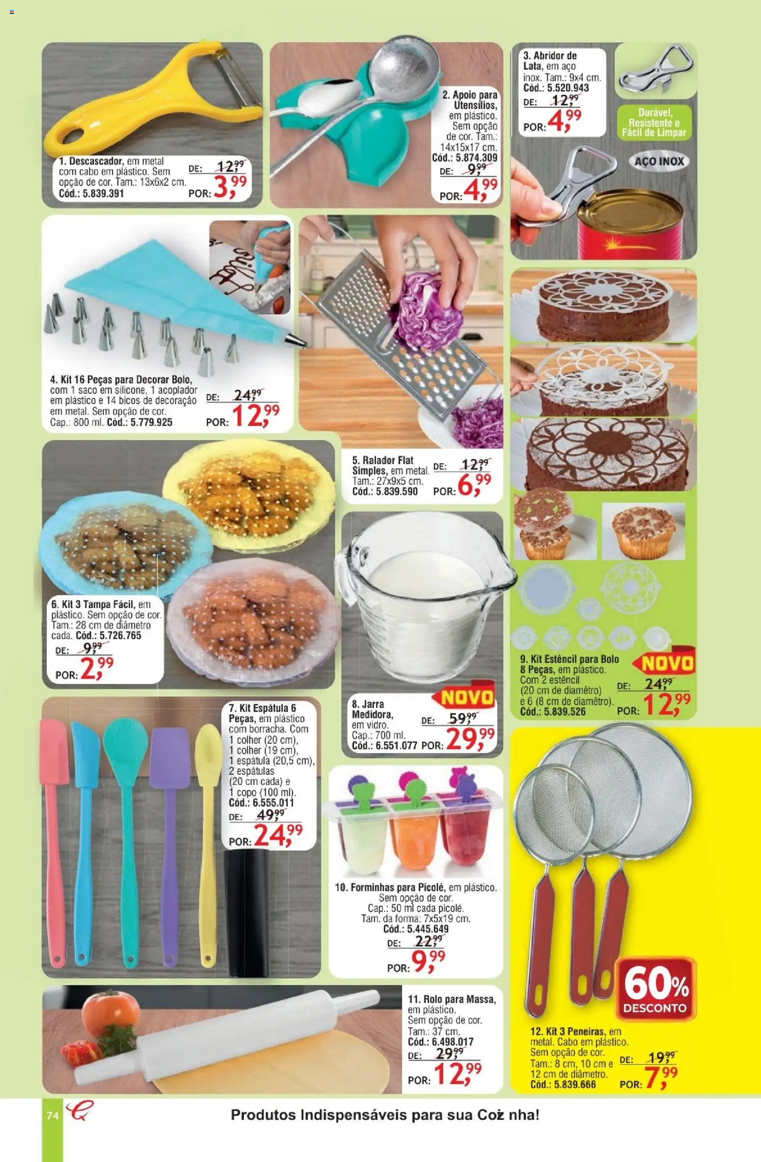Quatro Estações Folheto - válido de 01/08/2026 | Página: 74 | Produtos: Ralador, Decoração, Espátula, Cabo