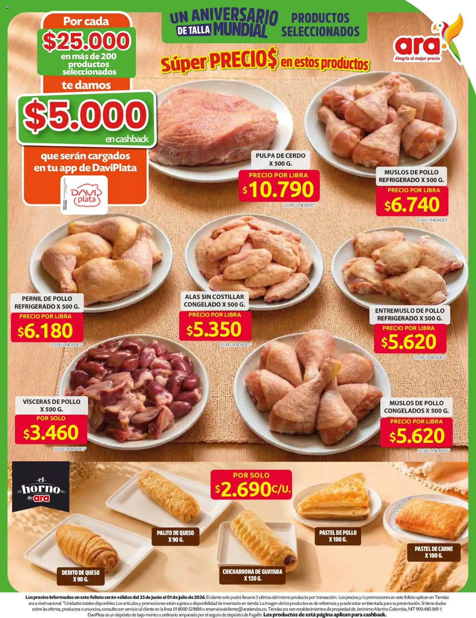 Ara revista - valida desde el 11/06/2026 | Página: 3 | Productos: Esponja, Guayaba, Sobre, Queso