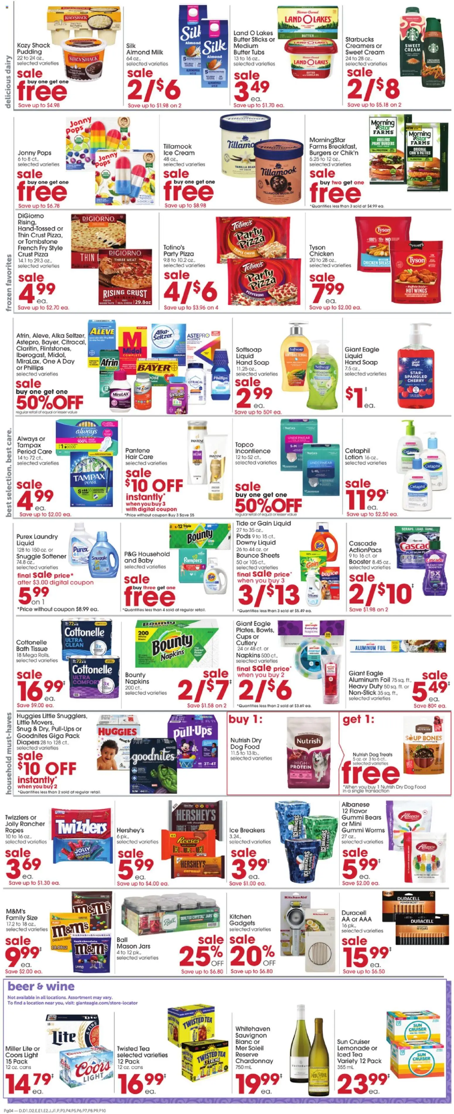 Giant Eagle Weekly Ad - valid from 07/02/2026 | Page: 6 | Products: Bath, Dog Food, Cheese, 2人掛けソファ
