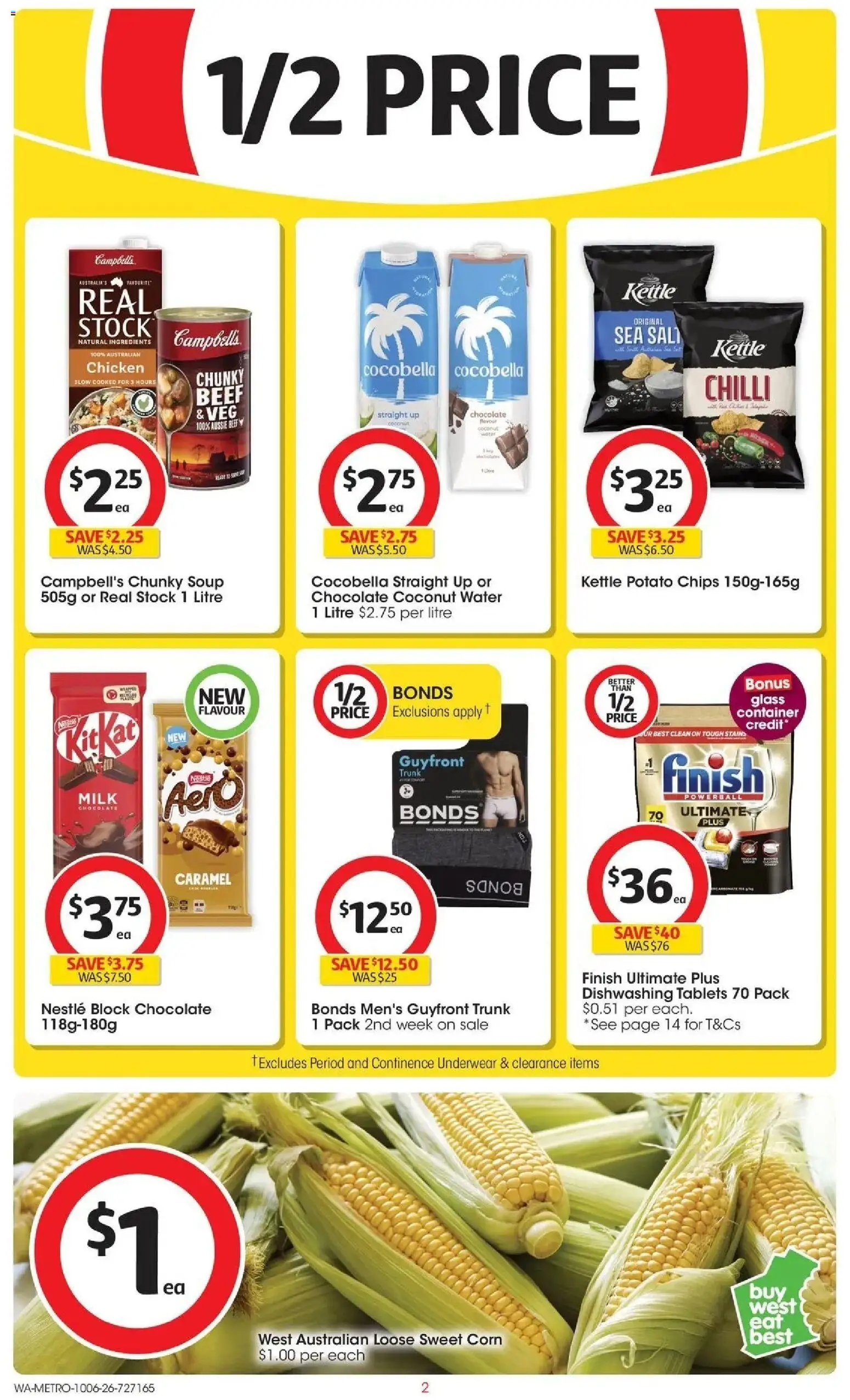 Coles catalogue - valid from 09.06.2026 | Page: 2 | Products: Milk, Chicken, Chilli, Tablets