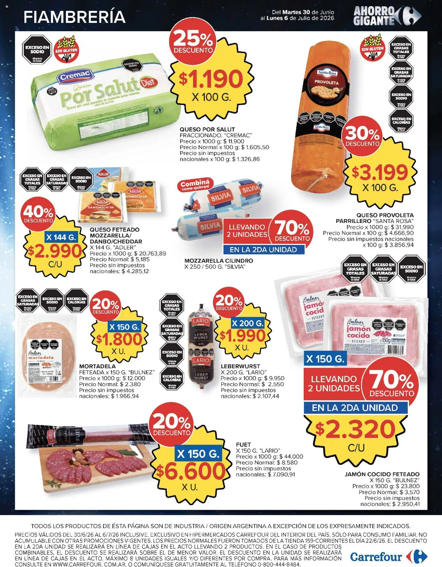 Carrefour - Carrefour Hiper │ válido desde el 30/06/2026 | Página: 10 | Productos: Teléfono, Peso, Sobre, Queso