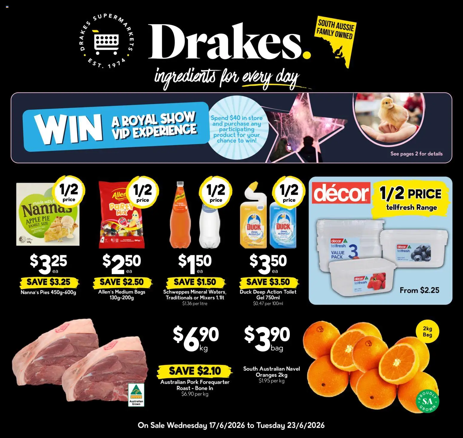 Drakes catalogue - valid from 17.06.2026 | Page: 12 | Products: Toilet, Duck, Oranges, Pies