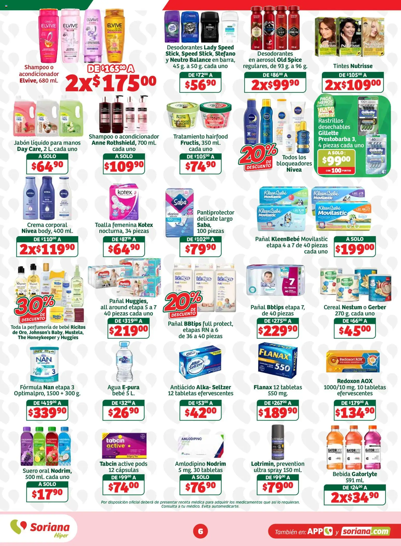 Nuevas ofertas de Soriana válidas en toda la República Mexicana desde el 25/09/2026. ¡Encuentra las mejores ofertas en Soriana folleto! | Página: 6
