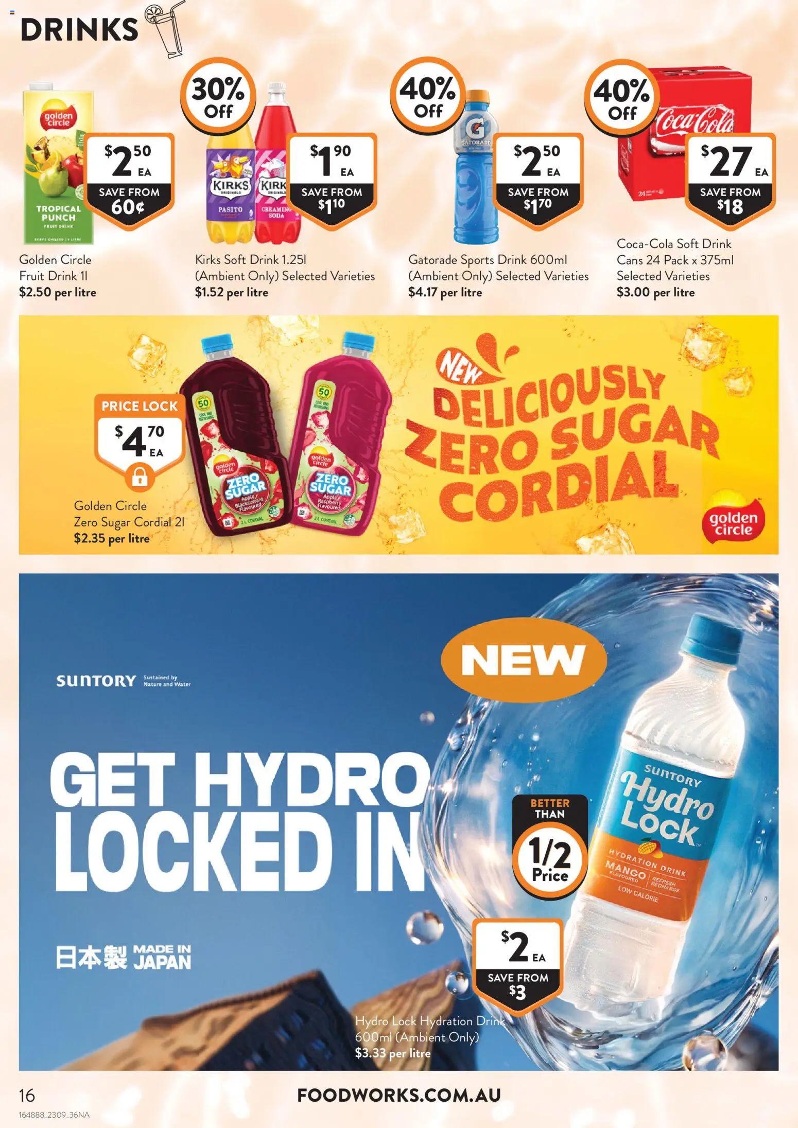 Foodworks catalogue - valid from 16/09/2026 | Page: 16 | Products: Water, Mango, Fruit, Raspberry