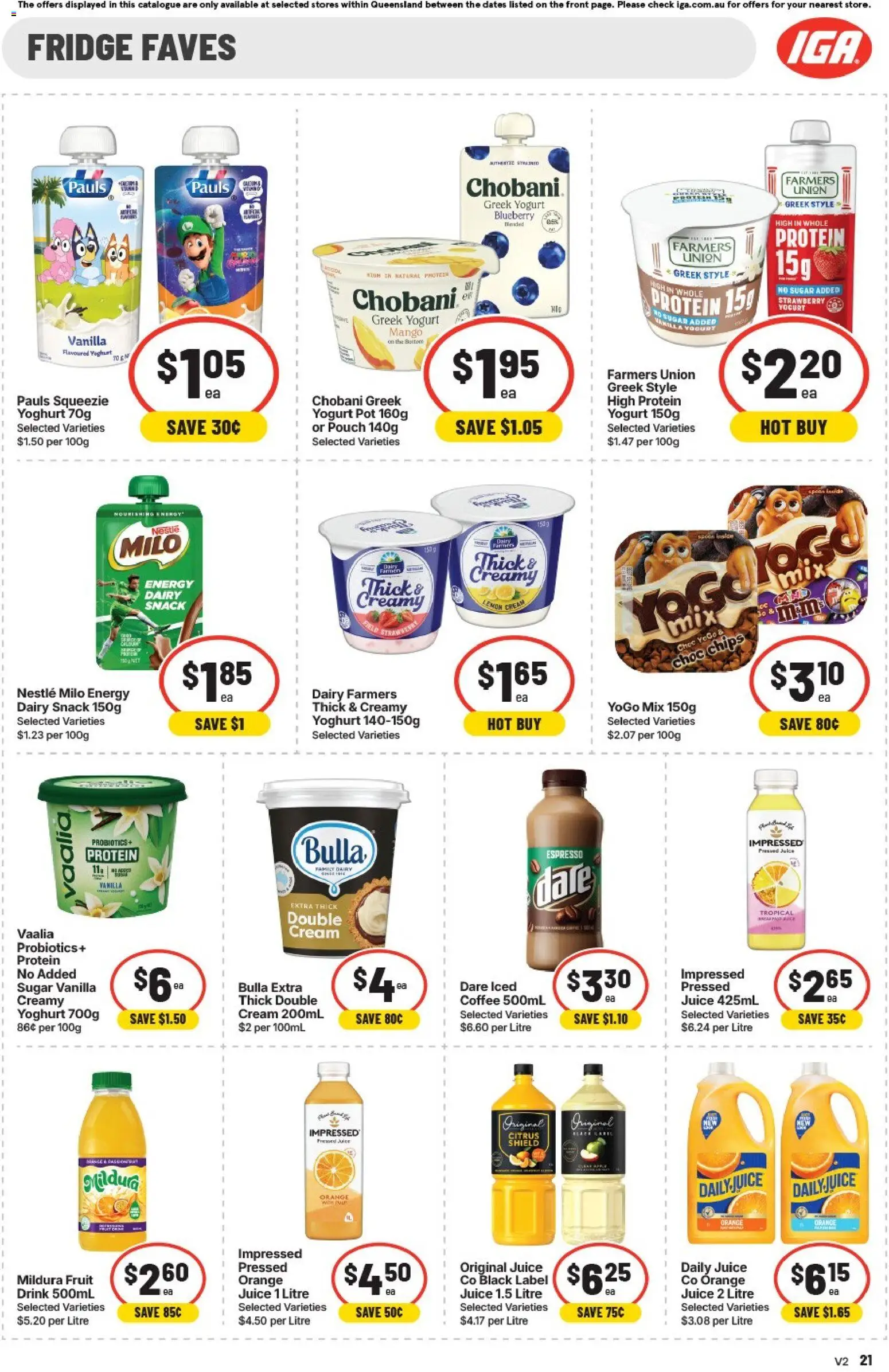 IGA catalogue - valid from 26/08/2026 | Page: 21 | Products: Dairy, Coffee, Lemon, Mango