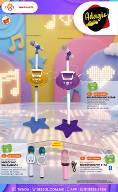 Vista previa de Del Sol y Woolworth catálogo El Castillo del Juguete, nuevo folleto de la tienda, válido en México a partir del 01/10/2026 | Página: 112 | Productos: Micrófono
