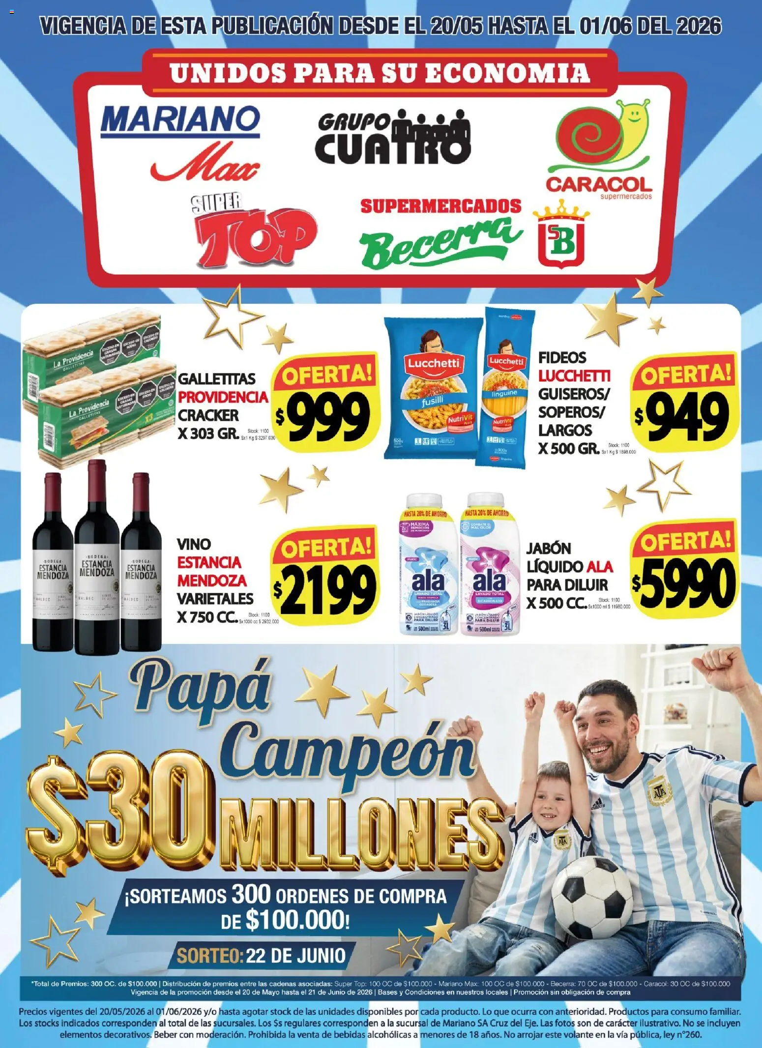 Mariano Max - Catálogo │ válido desde el 20.05.2026 | Página: 1 | Productos: Top, Papa, Vino, Fideos