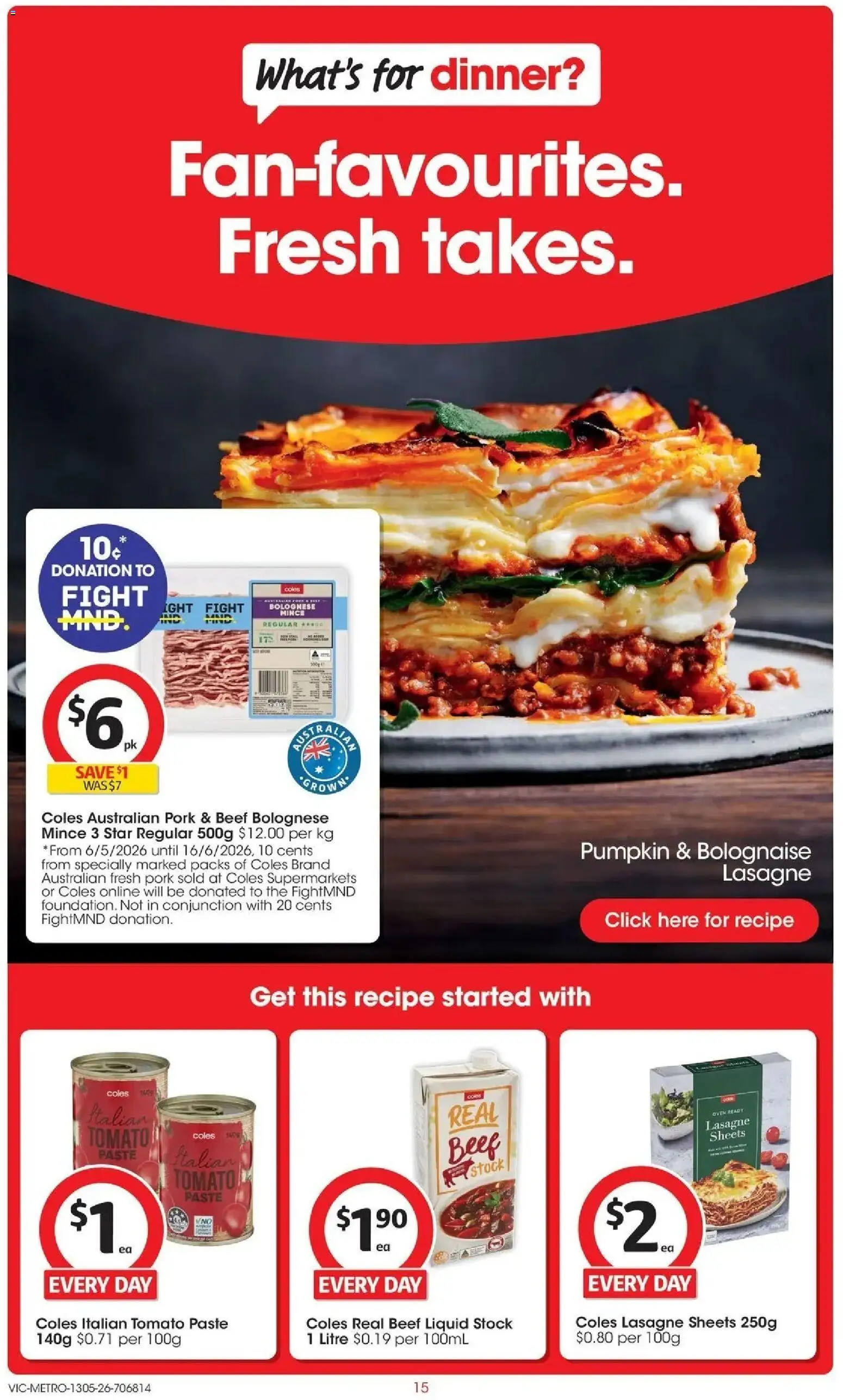 Coles catalogue - valid from 13.05.2026 | Page: 15 | Products: Pork, Beef, Pumpkin, Oven