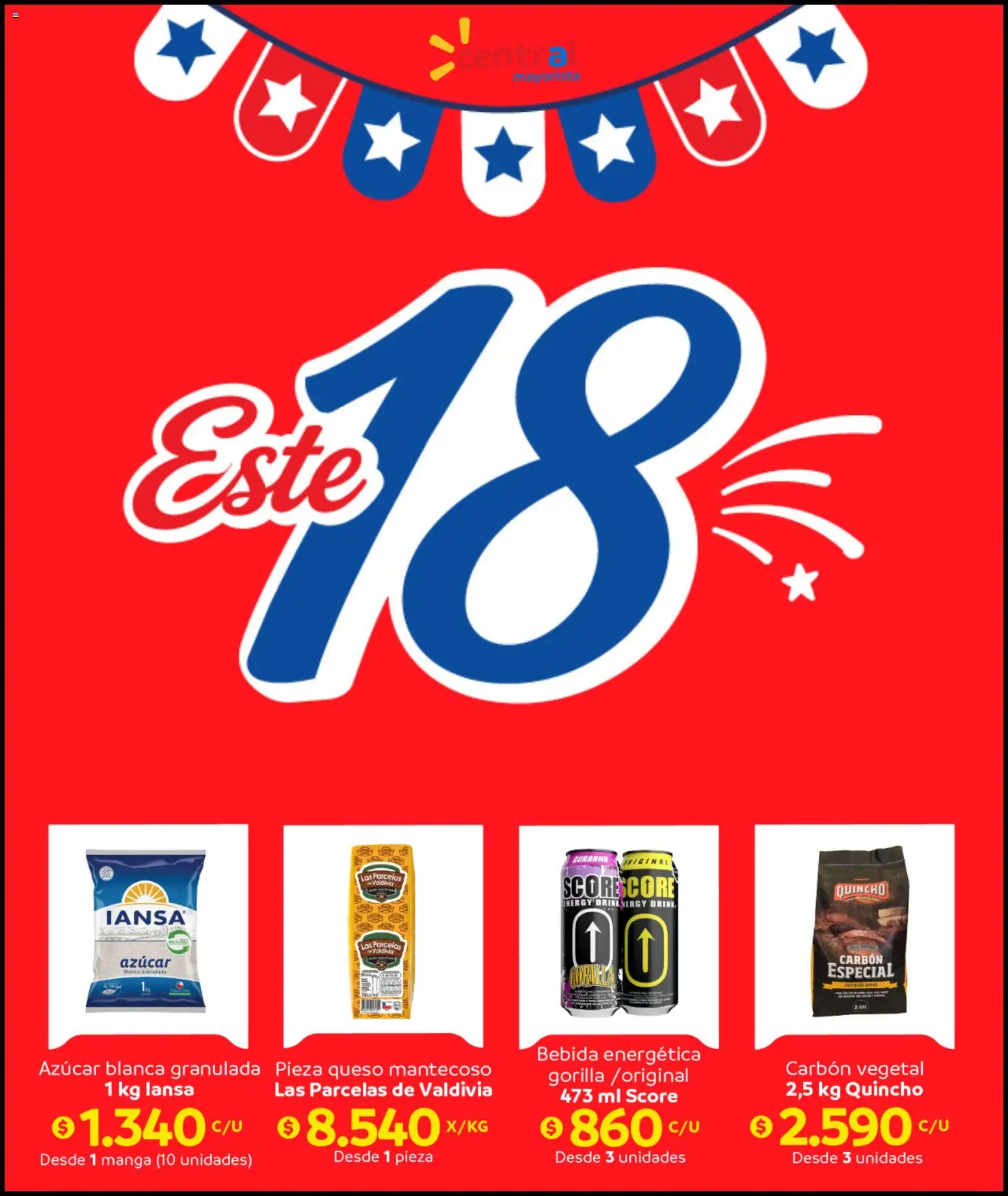 Central Mayorista Ofertas │ válido desde el 02.08.2026 | Página: 1 | Productos: Manga, Granulado, Queso, Azucar