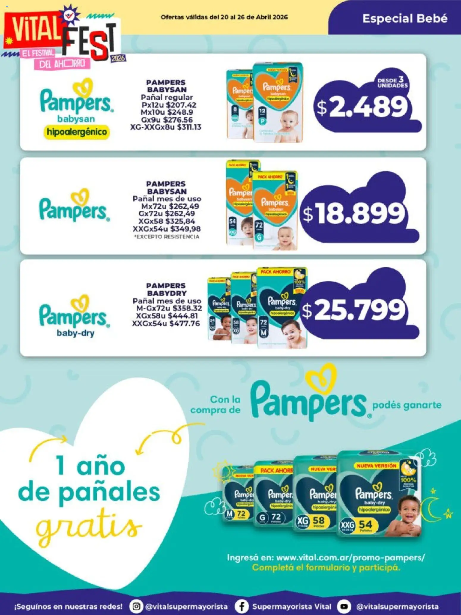 Vital - Especial de pañales │ válido desde el 20.04.2026 | Página: 3 | Productos: Pañales
