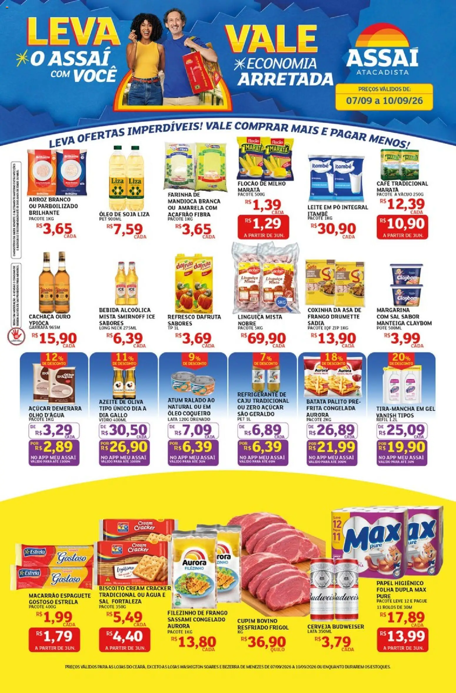 Assaí Atacadista Folheto - válido de 07/09/2026 | Página: 1 | Produtos: Pó, Manteiga, Café, Arroz