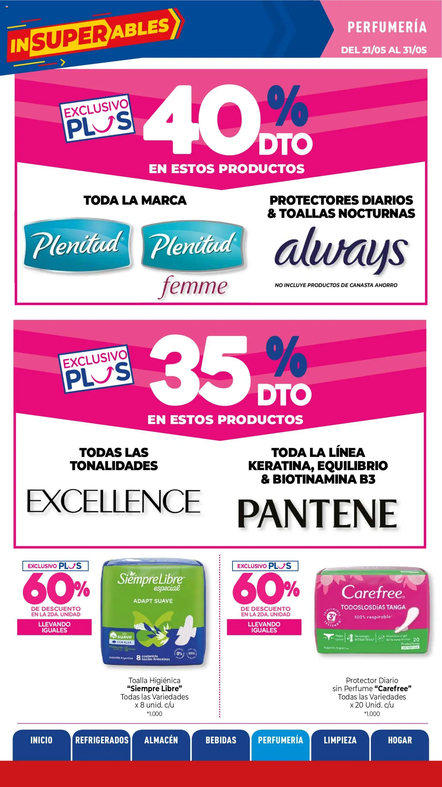 La Anonima catálogo │ válido desde el 21.05.2026 | Página: 26 | Productos: Toalla, Toallas, Protectores diarios, Canasta