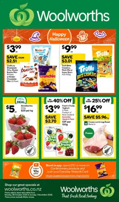Woolworths Halloween preview  - valid from 26 Oct 2026