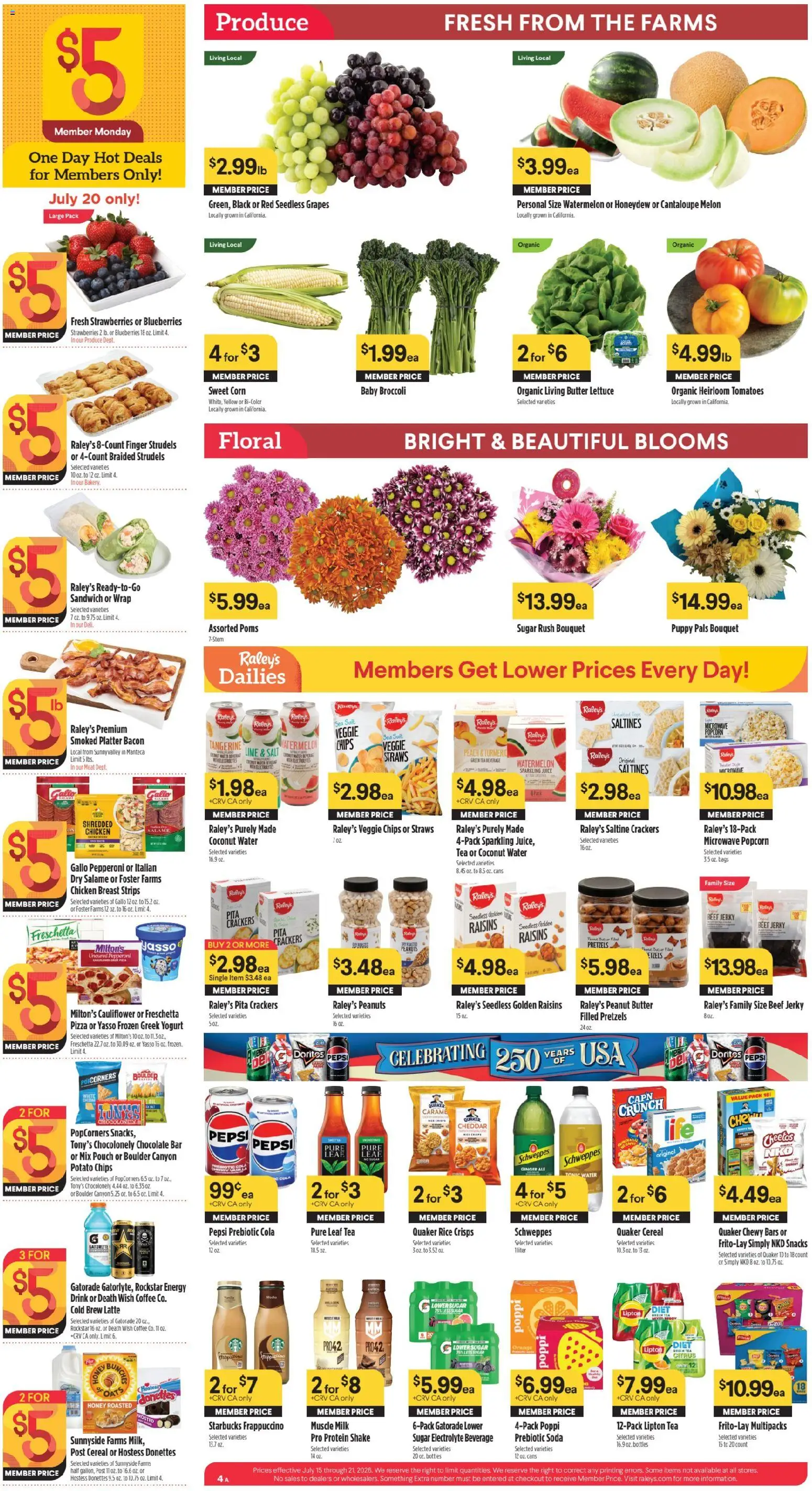 Raley's Weekly Ad - valid from 07/15/2026 | Page: 5 | Products: Green Tea, Microwave, Tea, Salt