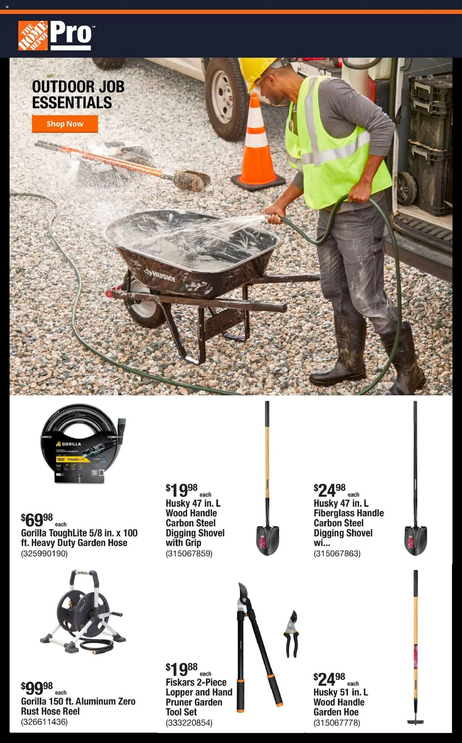 Home Depot Shop Pro Ad  - valid from 18.05.2026 | Page: 1 | Products: Pruner, Hoe, Shovel