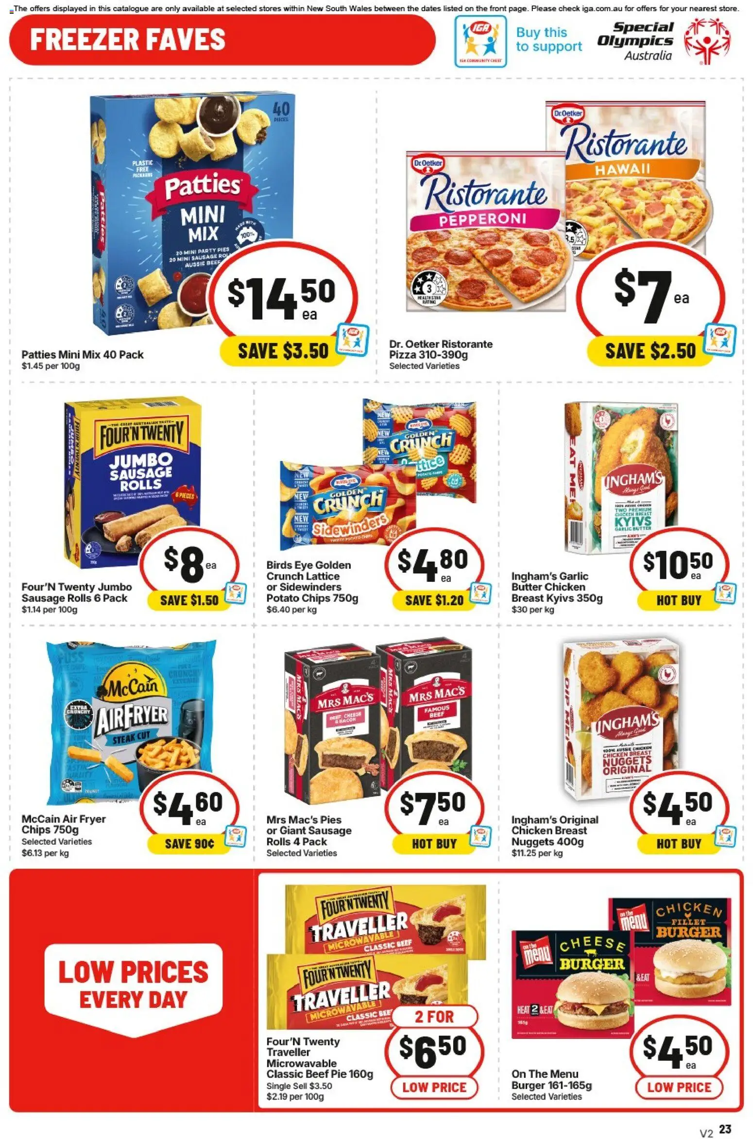 IGA catalogue - valid from 13.05.2026 | Page: 24 | Products: Pizza, Steak, Pies, Freezer