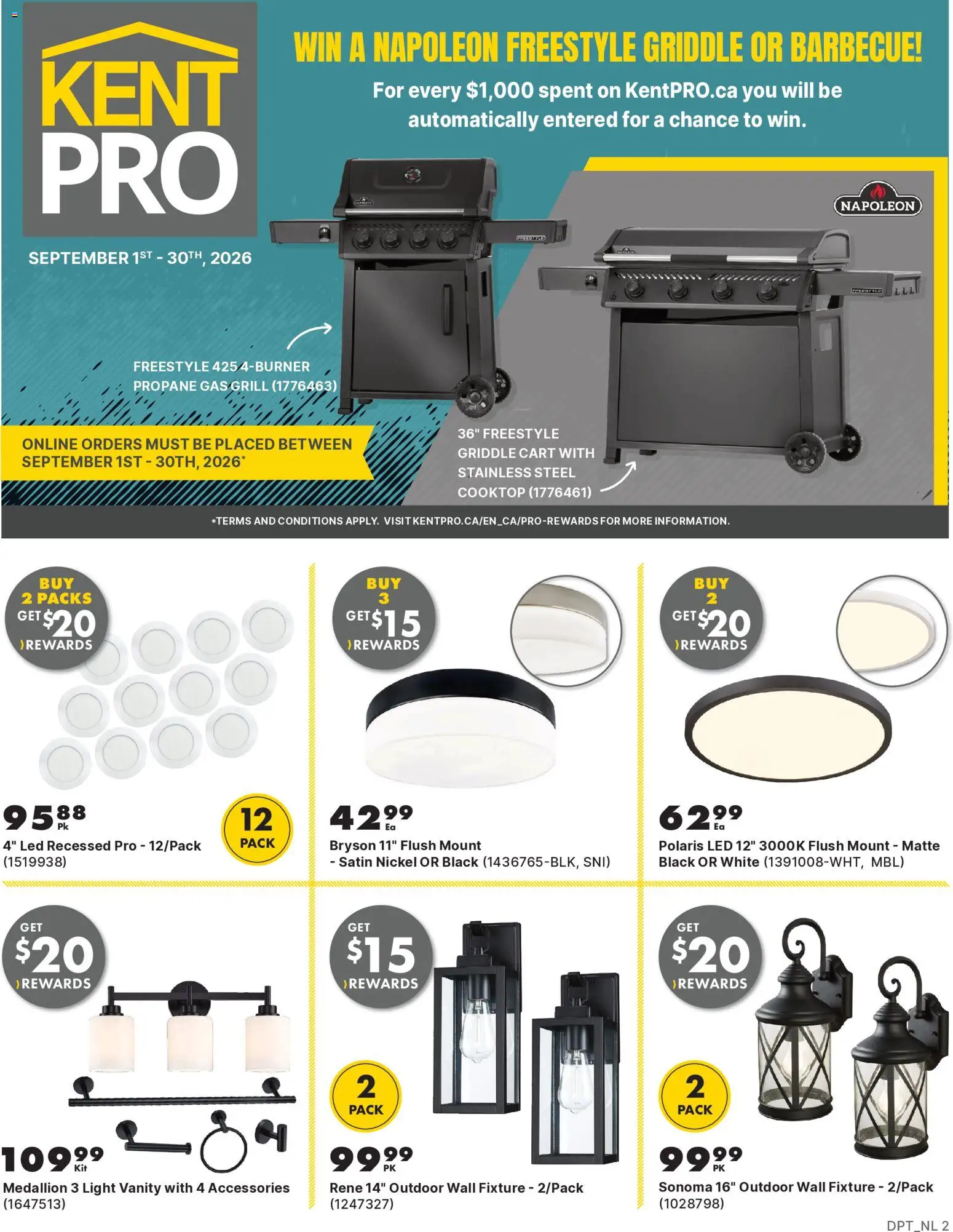 Kent flyer valid from Sep 1, 2026 | Page: 1 | Products: Grill, Gas grill