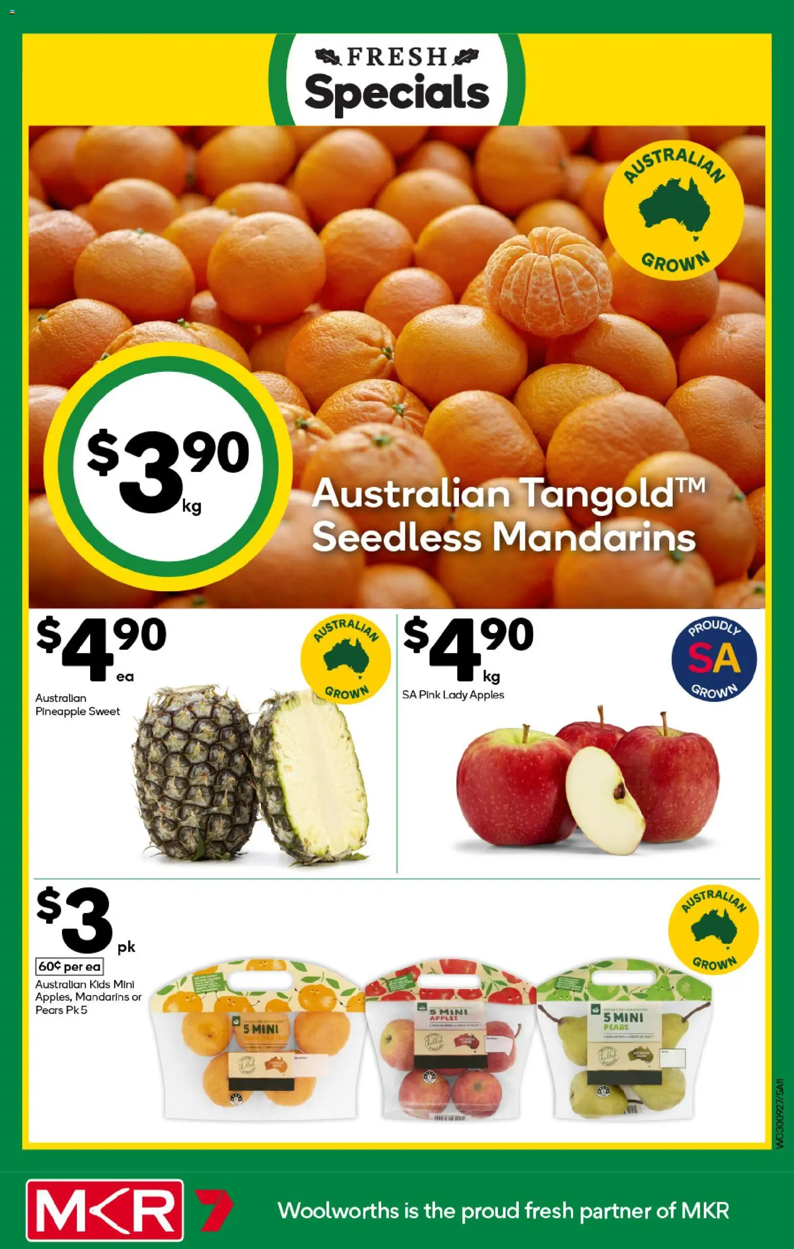 Woolworths catalogue - valid from 30/09/2026 | Page: 11 | Products: Apples, Pineapple, Mandarins, Pears