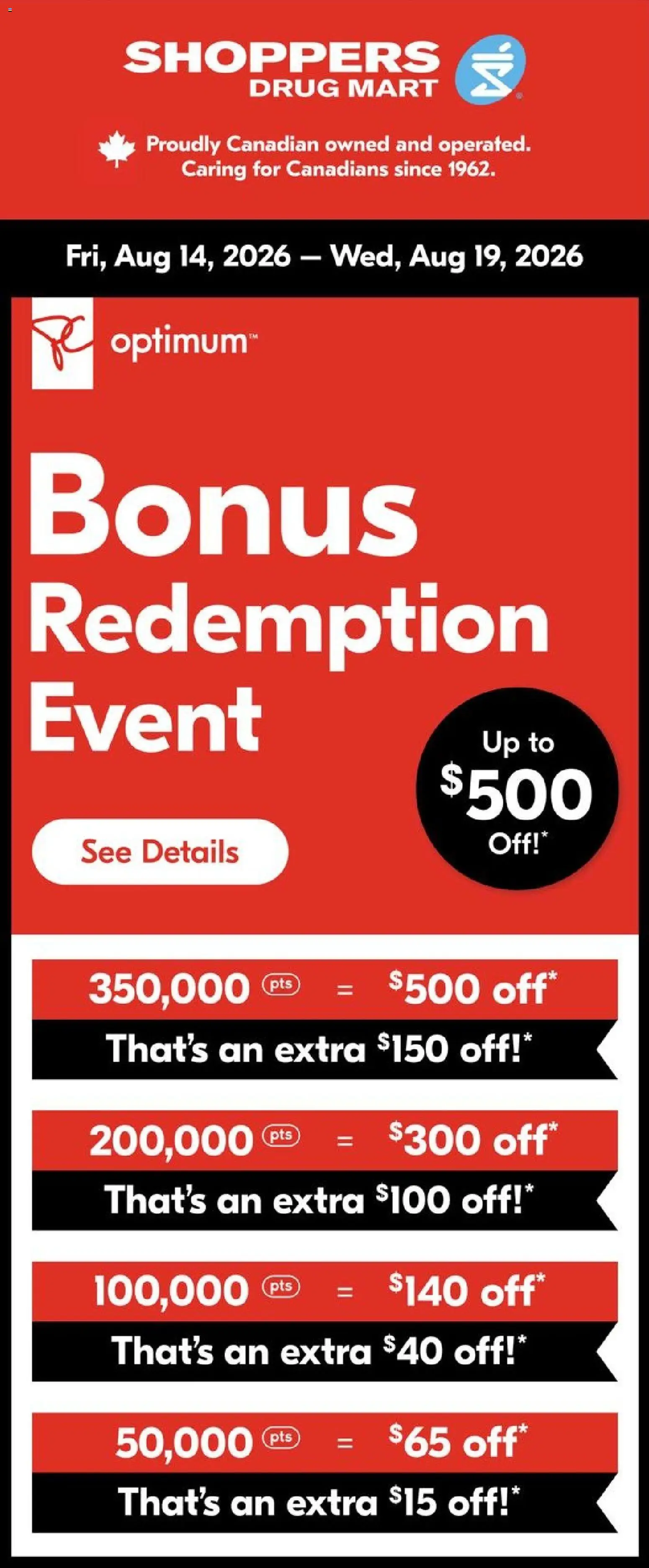 Shoppers flyer valid from Aug 14, 2026 | Page: 1