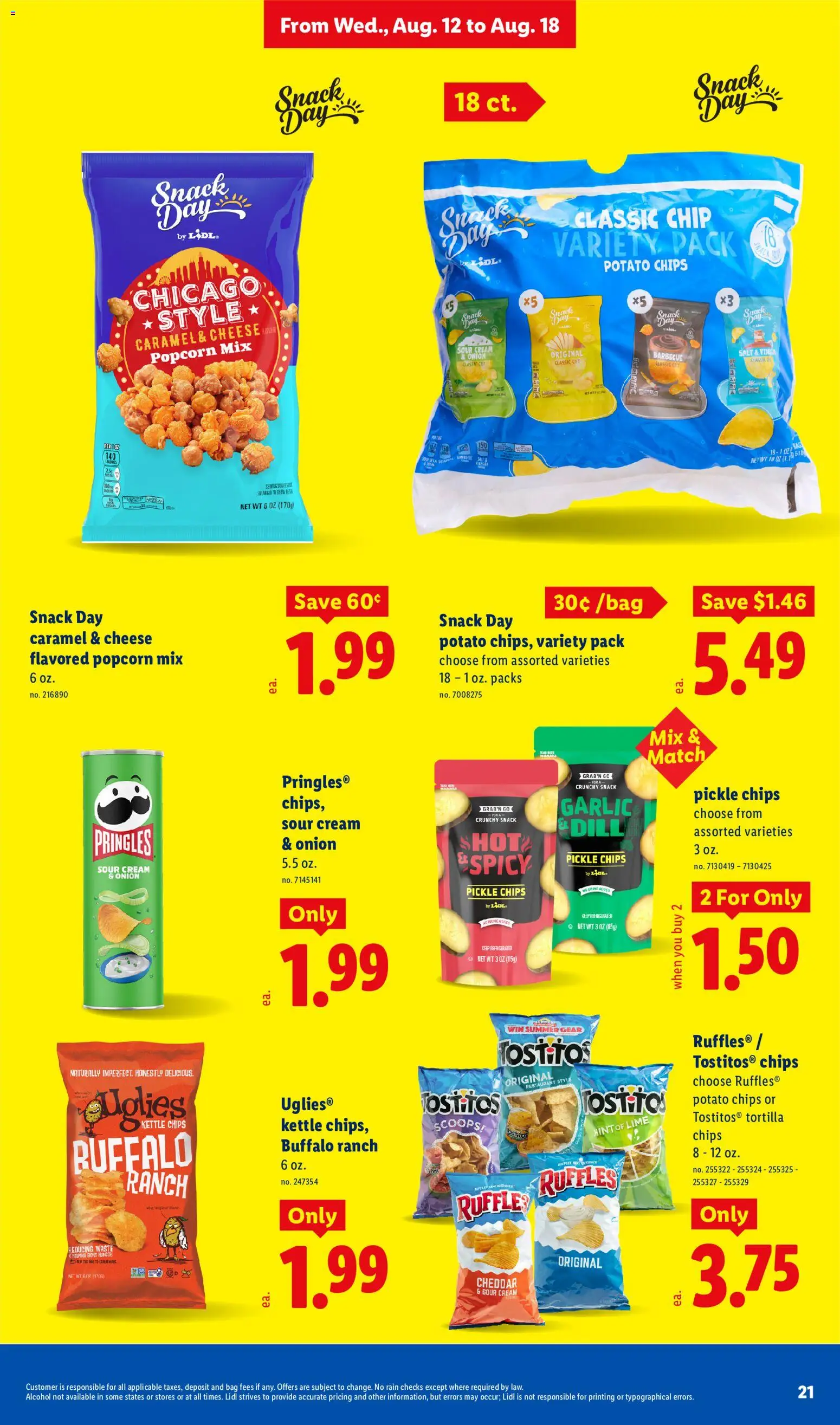 Lidl Weekly Ad - valid from 08/12/2026 | Page: 21 | Products: Popcorn, Cheese, Chips, Kettle