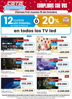 Vista previa Coto ofertas smart tv válido desde el 09/10/2026