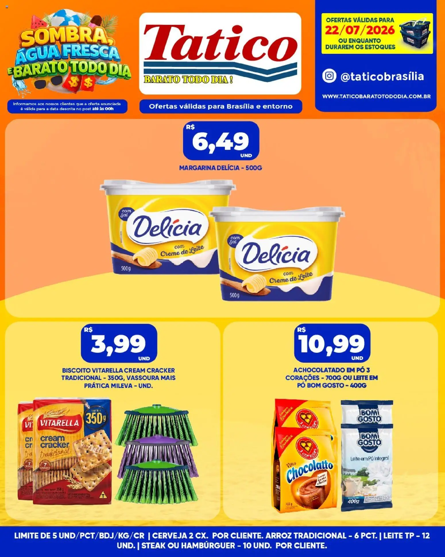 Tatico Folheto - válido de 23/07/2026 | Página: 32 | Produtos: Pó, Leite, Hambúrguer, Pá