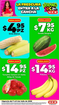 Vista previa de H-E-B folleto Fruta y venduras, nuevo folleto de la tienda, válido en México a partir del 07/07/2026