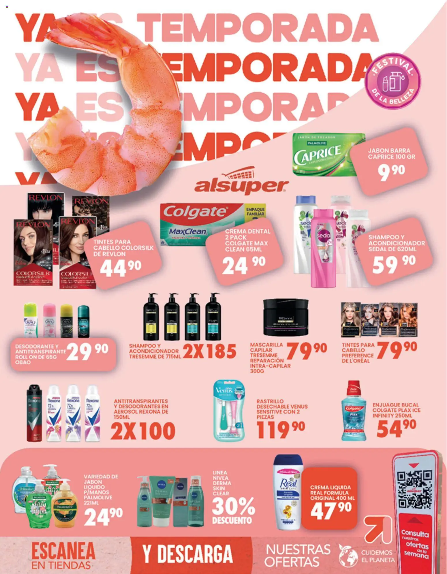 Nuevas ofertas de Alsuper válidas en toda la República Mexicana desde el 13.03.2026. ¡Encuentra las mejores ofertas en Alsuper folleto! | Página: 8 | Productos: Antitranspirante, Jabón líquido, Crema, Body