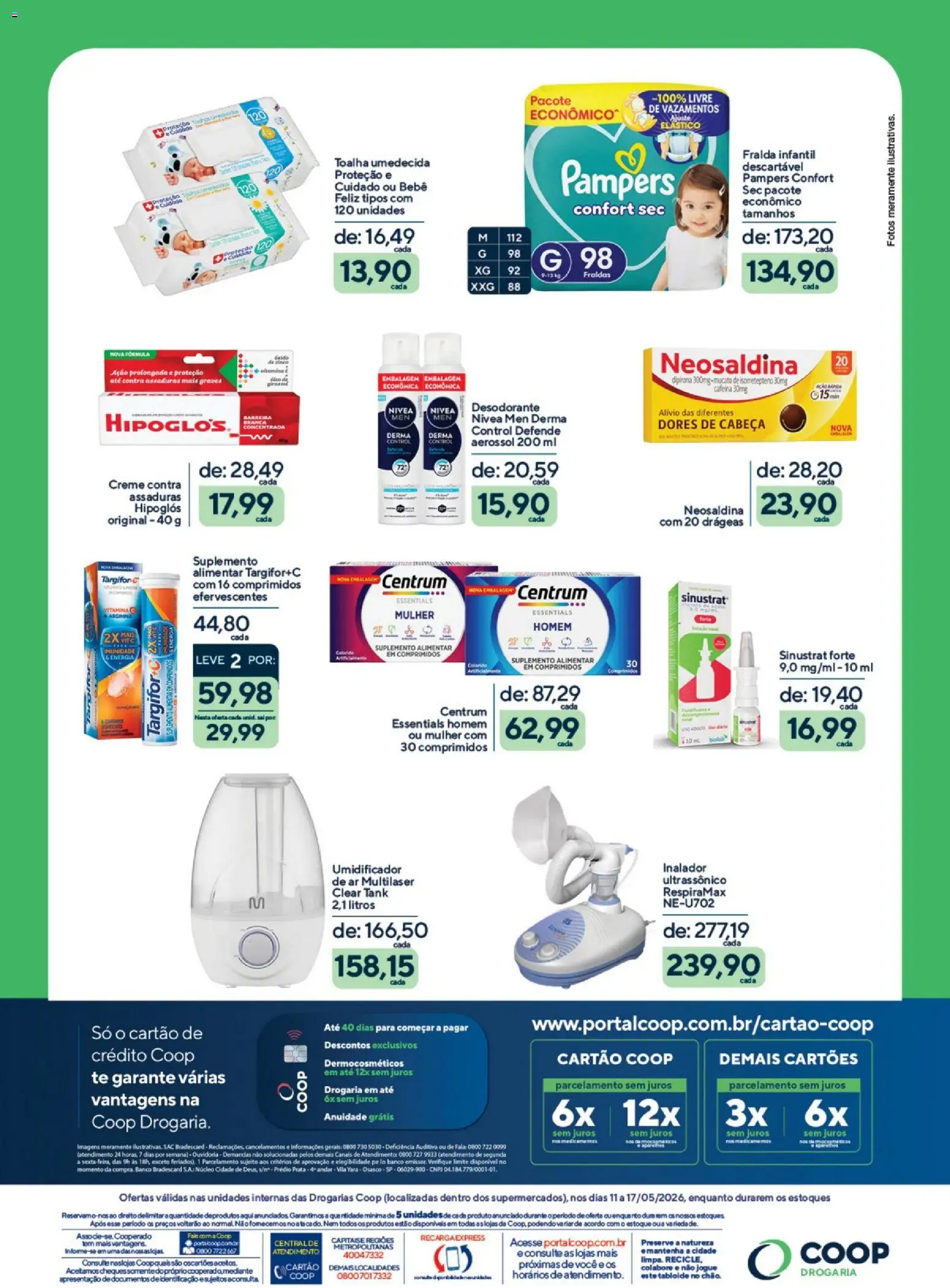 Coop Folheto - válido de 11.05.2026 | Página: 2 | Produtos: Pampers, Creme, Fraldas, Sal