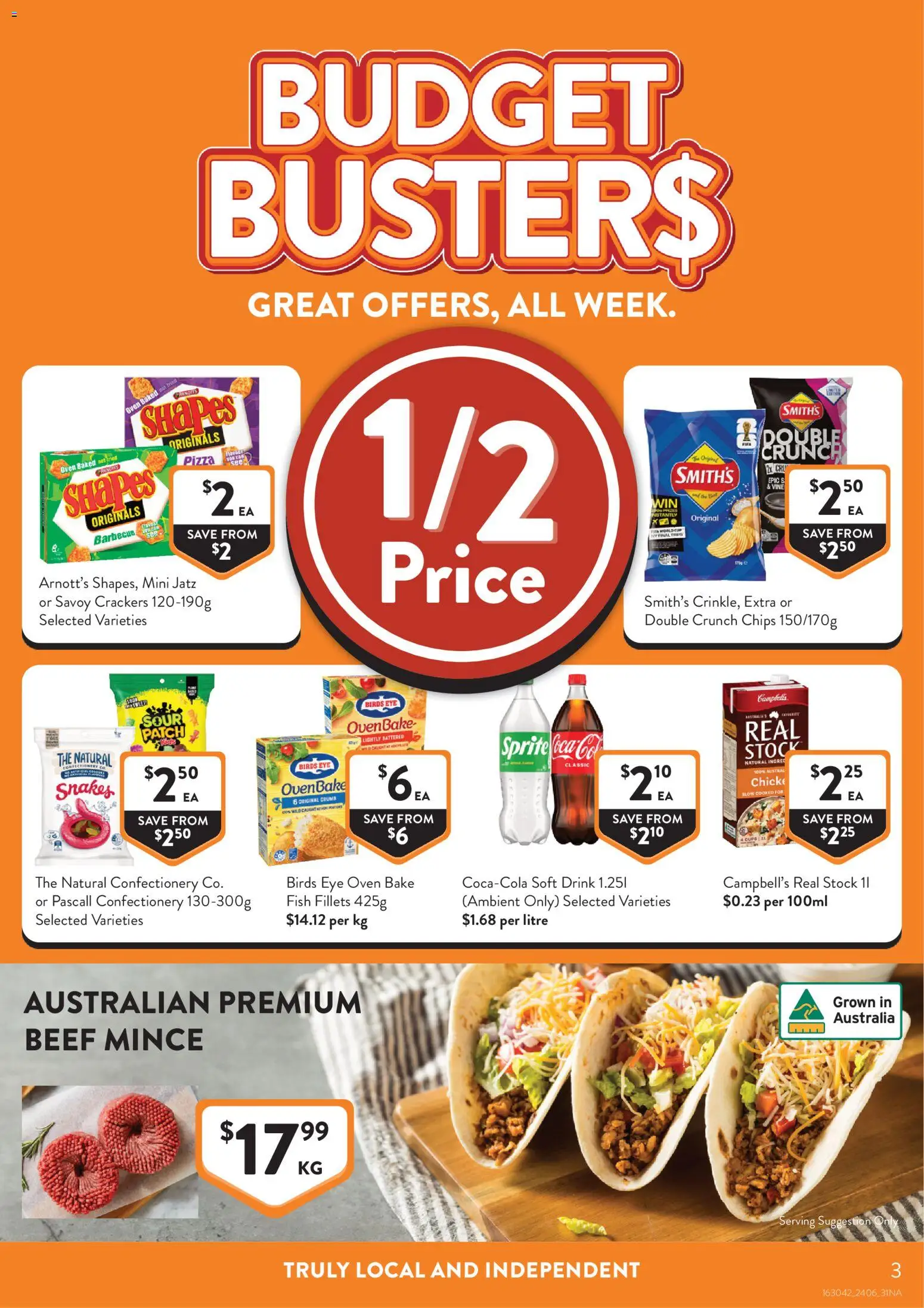 Foodworks catalogue - valid from 24/06/2026 | Page: 3 | Products: Pizza, Fish, Beef, Oven