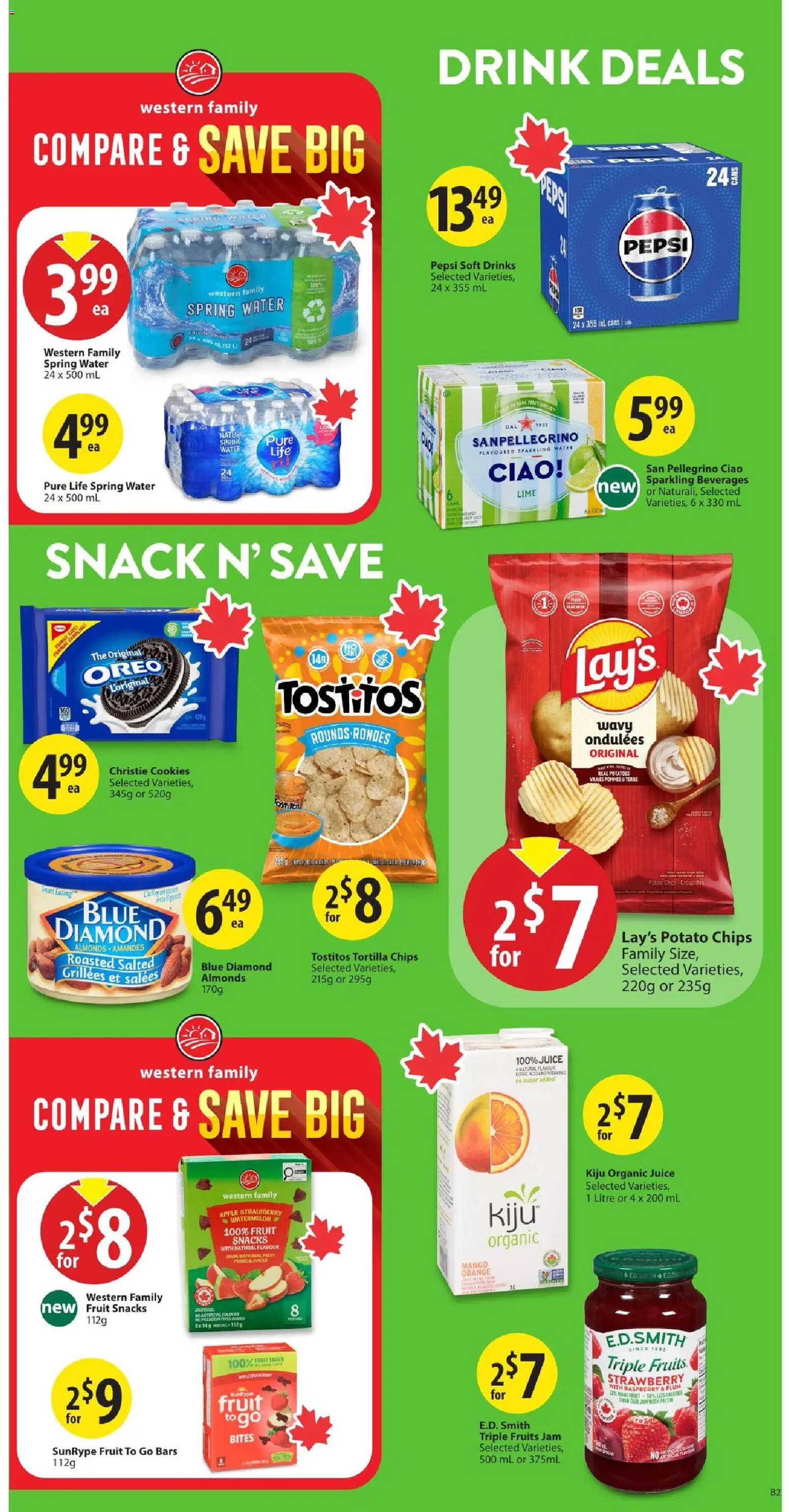 Save on foods flyer valid from Jul 23, 2026 | Page: 15 | Products: Cookies, Lime, Mango, Jam