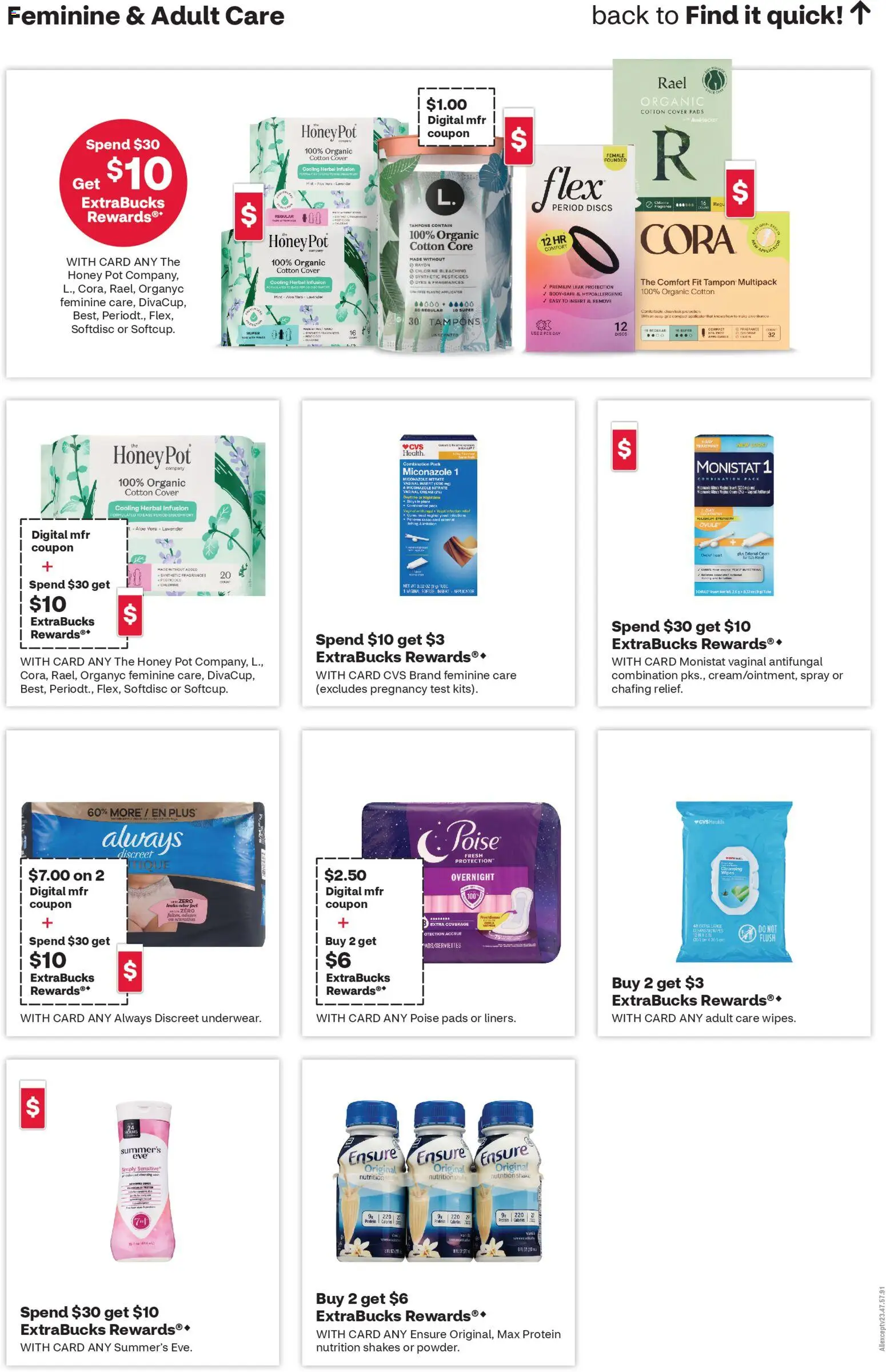 CVS Pharmacy Weekly Ad - AZ - valid from 19.04.2026 | Page: 9 | Products: Wok, Aloe Vera, Pads, Tampons