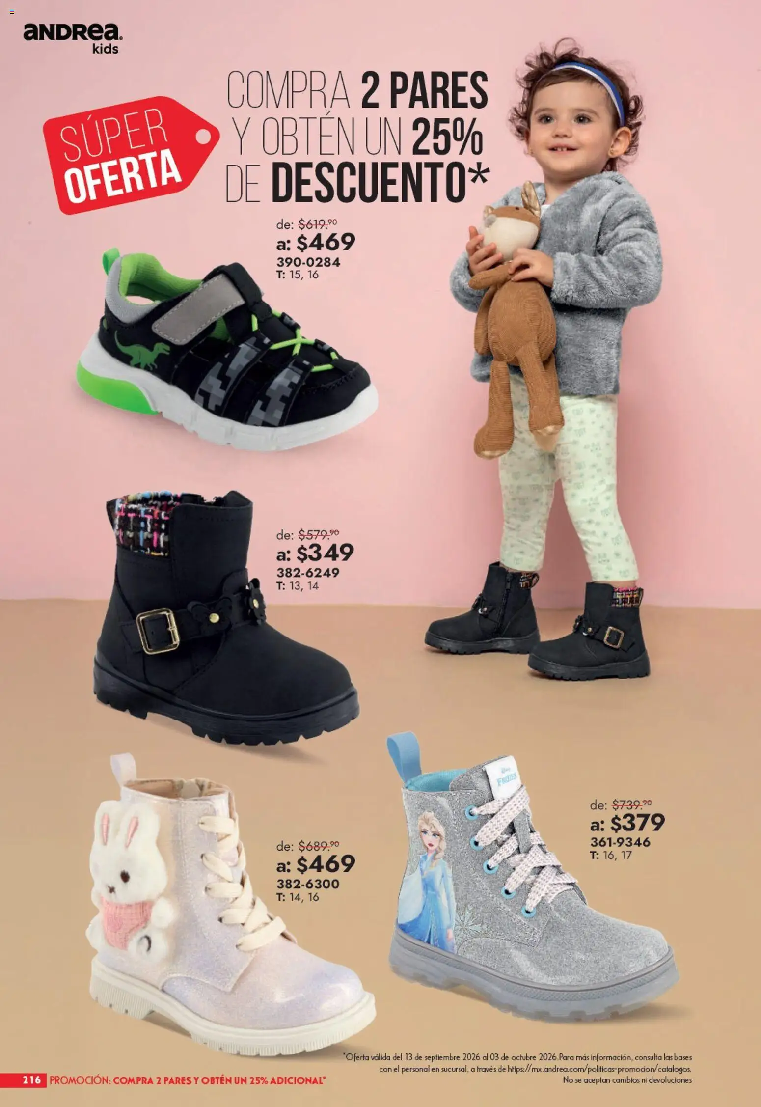 Nuevas ofertas de Andrea válidas en toda la República Mexicana desde el 13/09/2026. ¡Encuentra las mejores ofertas en Andrea catálogo Outlet! | Página: 216