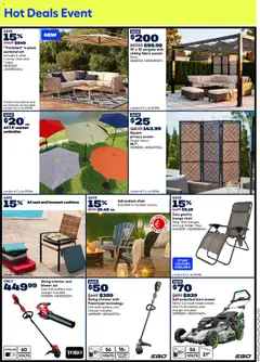 Preview of Rona weekly flyer from shop Rona valid from Jul 2, 2026 | Page: 9 | Products: Mower, Chair, Battery